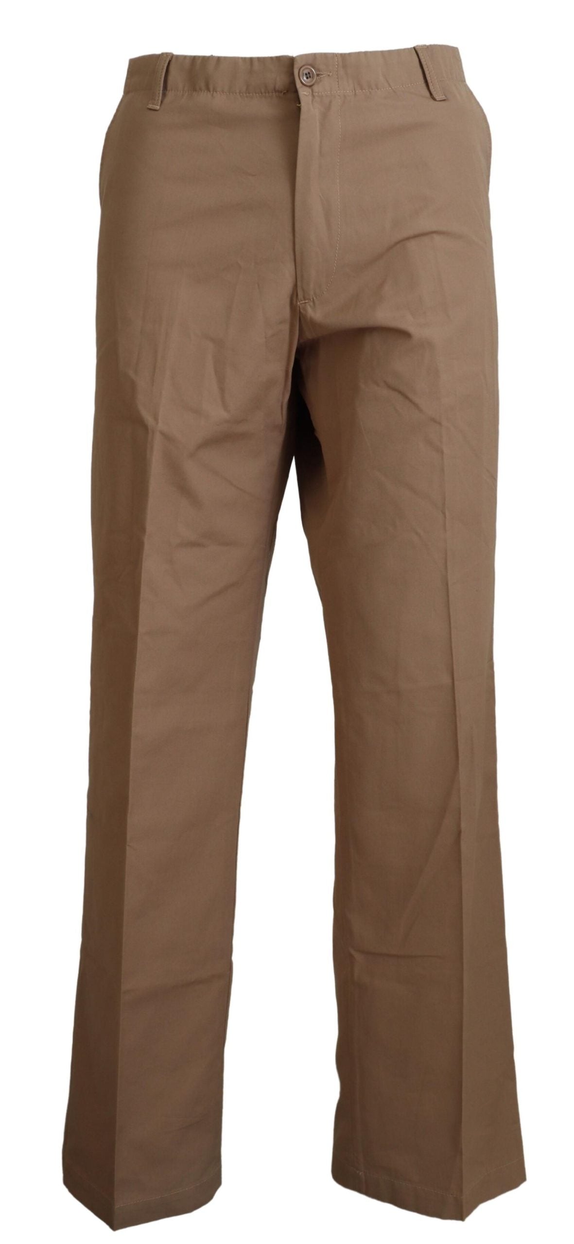 GF Ferre Pantalon chino coupe droite élégant marron