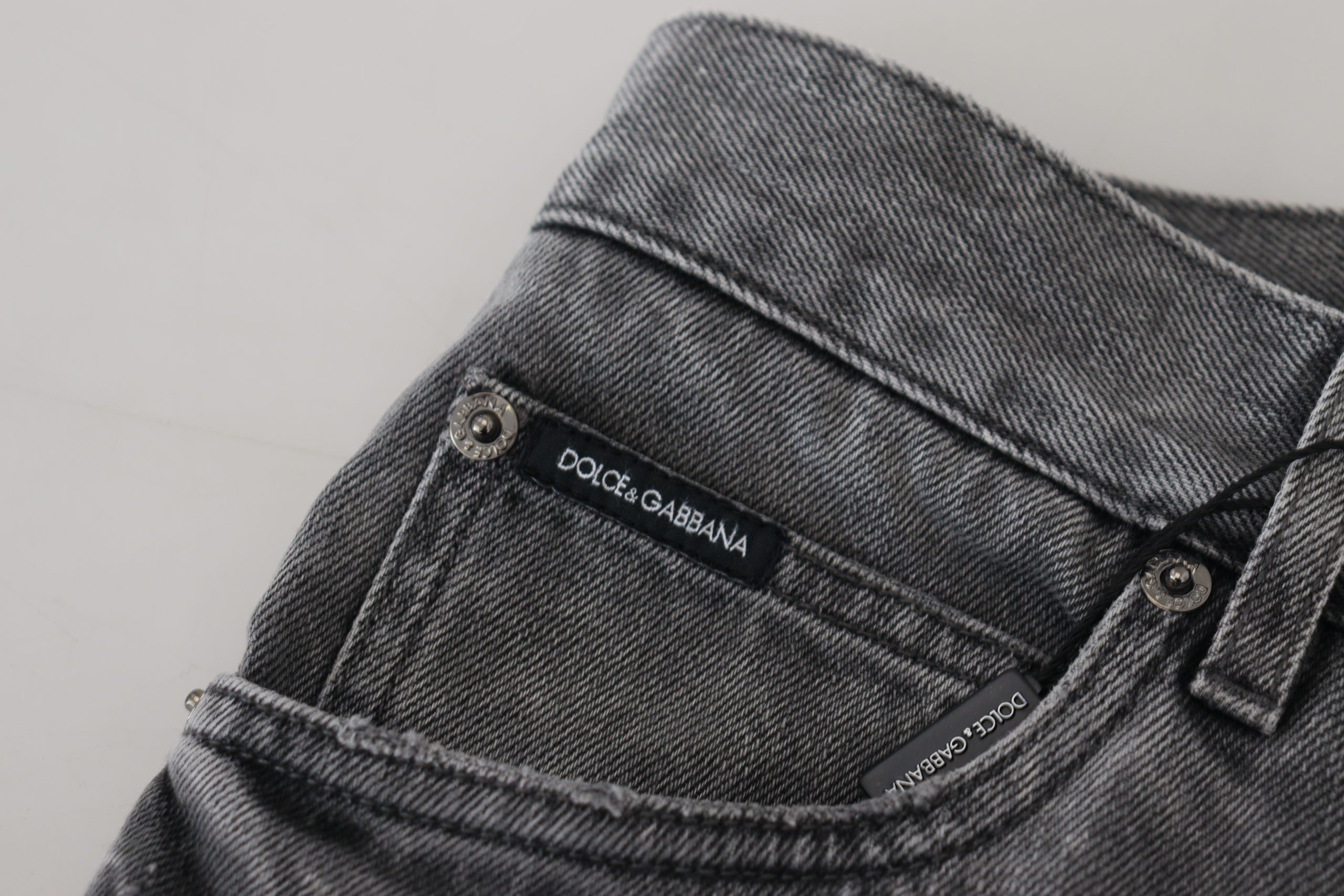 Dolce &amp; Gabbana Trésor élégant en denim à carreaux gris