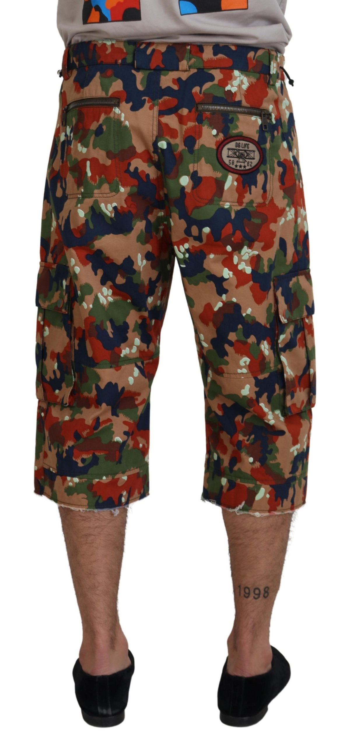 Dolce &amp; Gabbana Short cargo multicolore de créateur italien