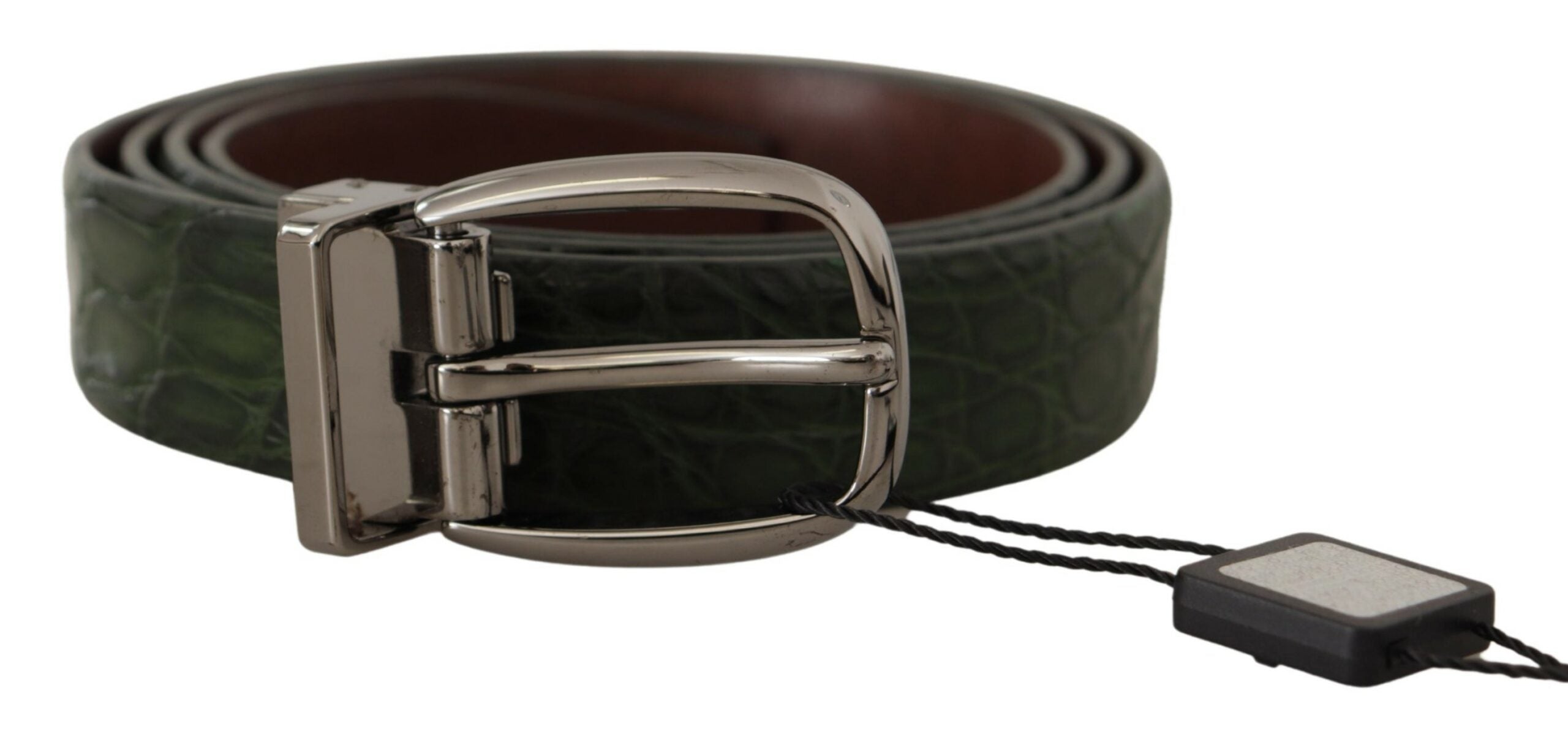 Dolce &amp; Gabbana Ceinture élégante en cuir de crocodile italien