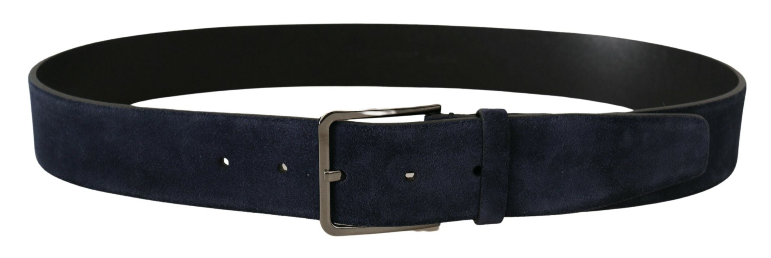 Dolce &amp; Gabbana Ceinture en cuir velours élégance bleu marine