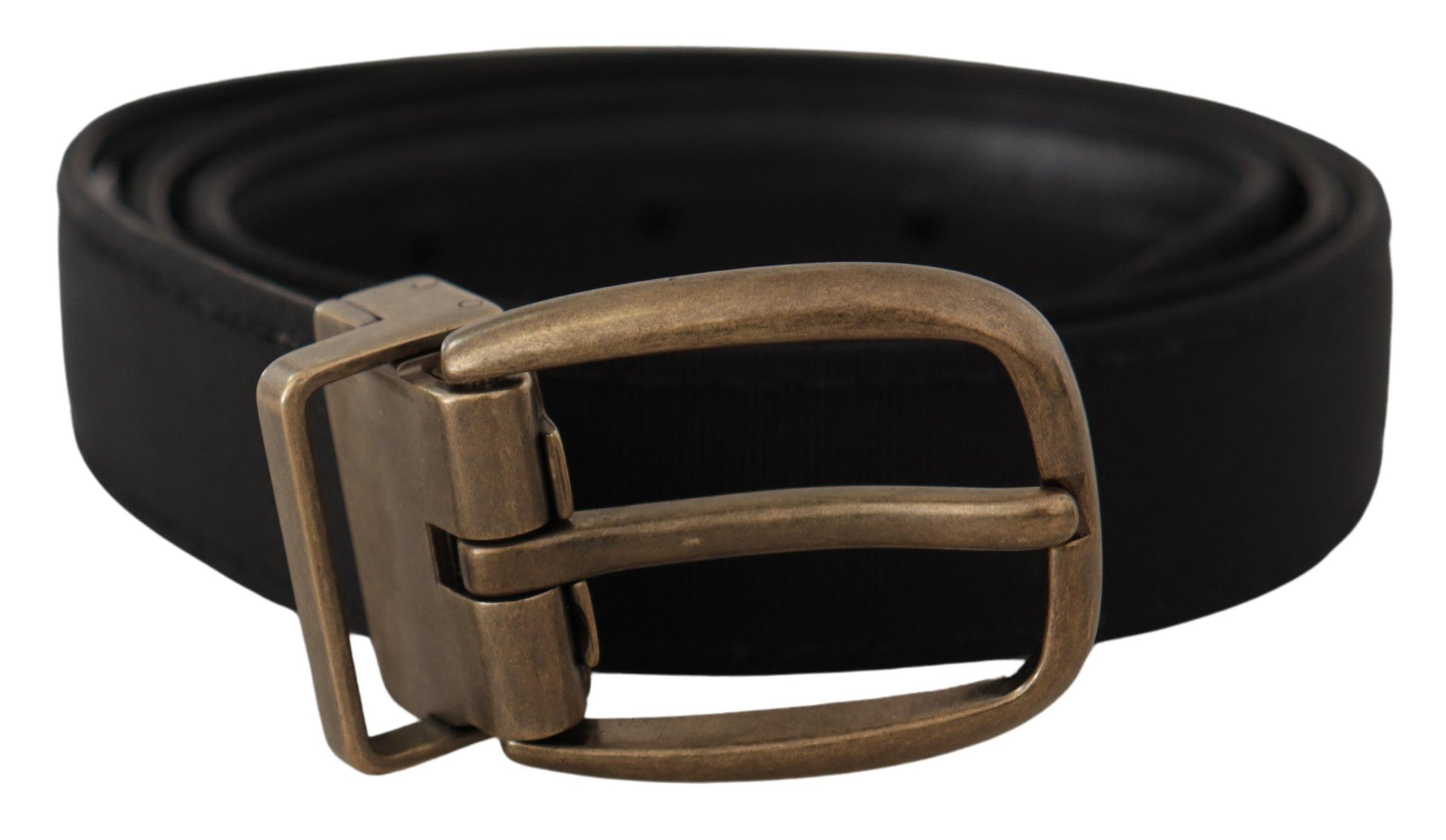 Dolce &amp; Gabbana Ceinture élégante en cuir gros-grain - Noir