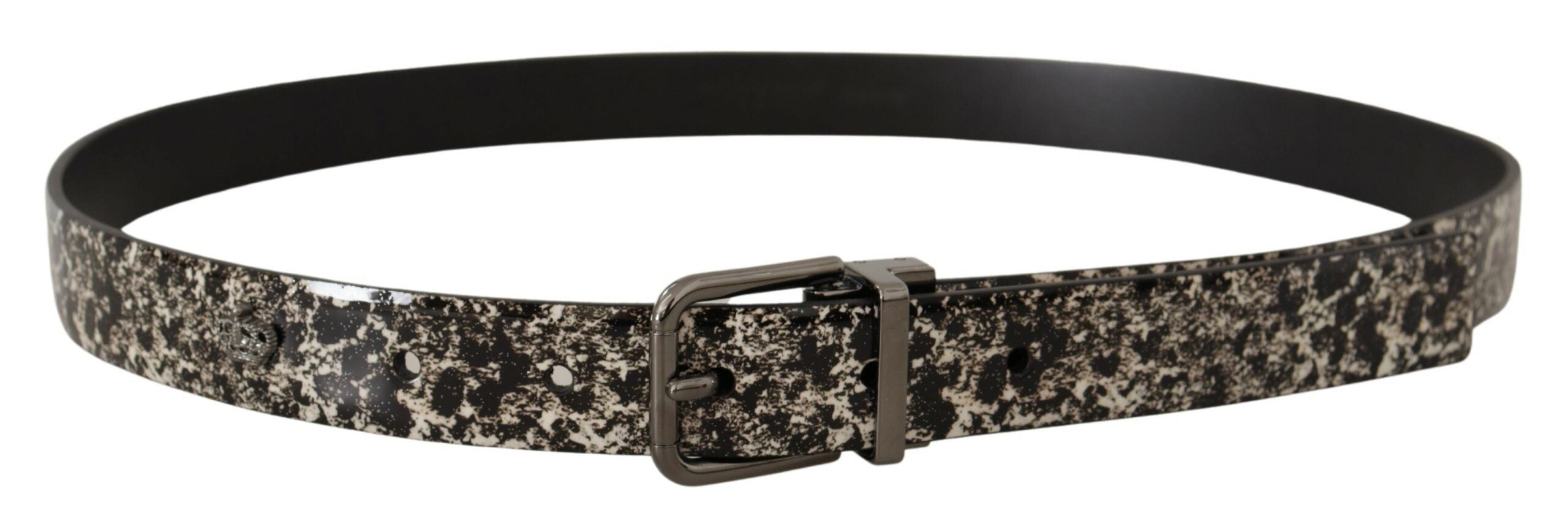 Dolce &amp; Gabbana Ceinture élégante en cuir imprimé marbre