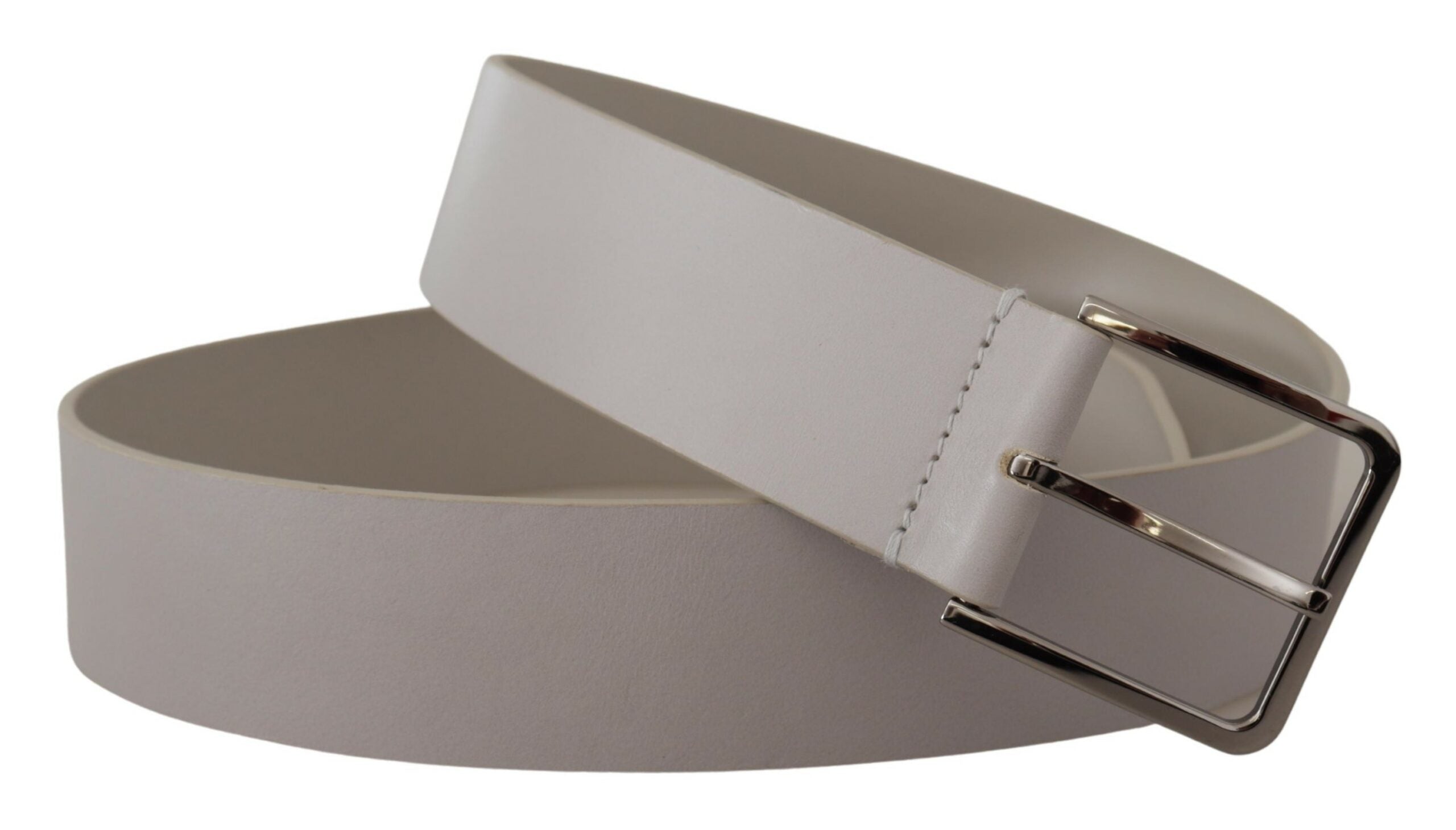 Dolce &amp; Gabbana Ceinture élégante en cuir Vitello blanc