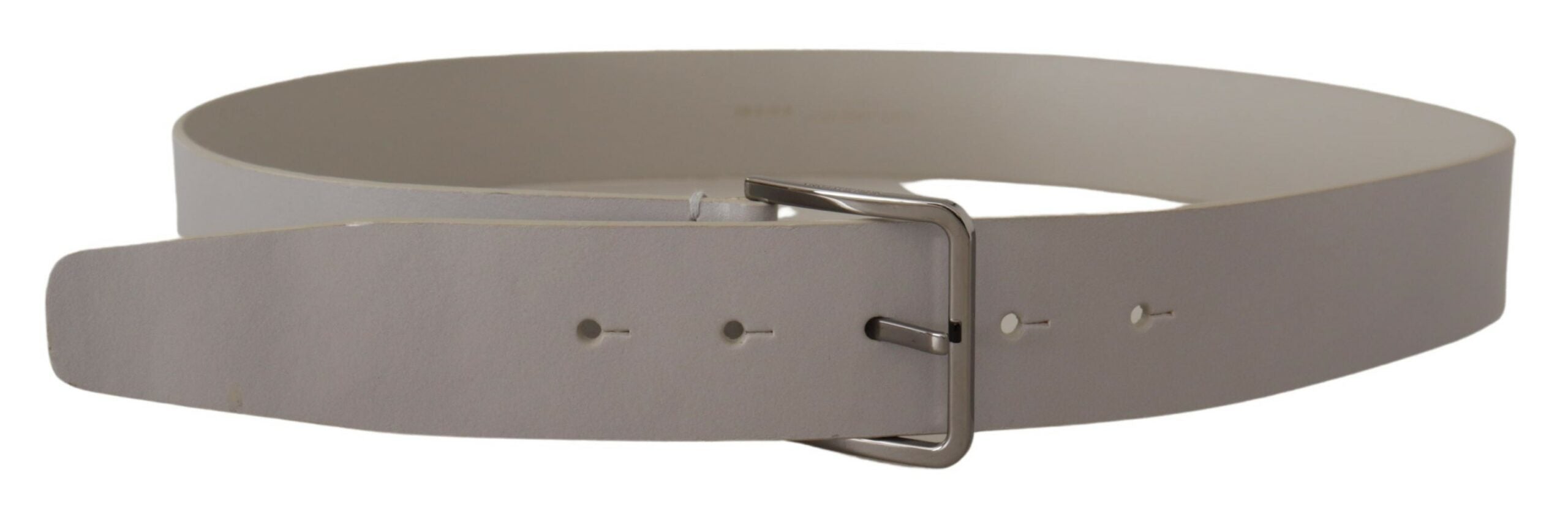 Dolce &amp; Gabbana Ceinture élégante en cuir Vitello blanc