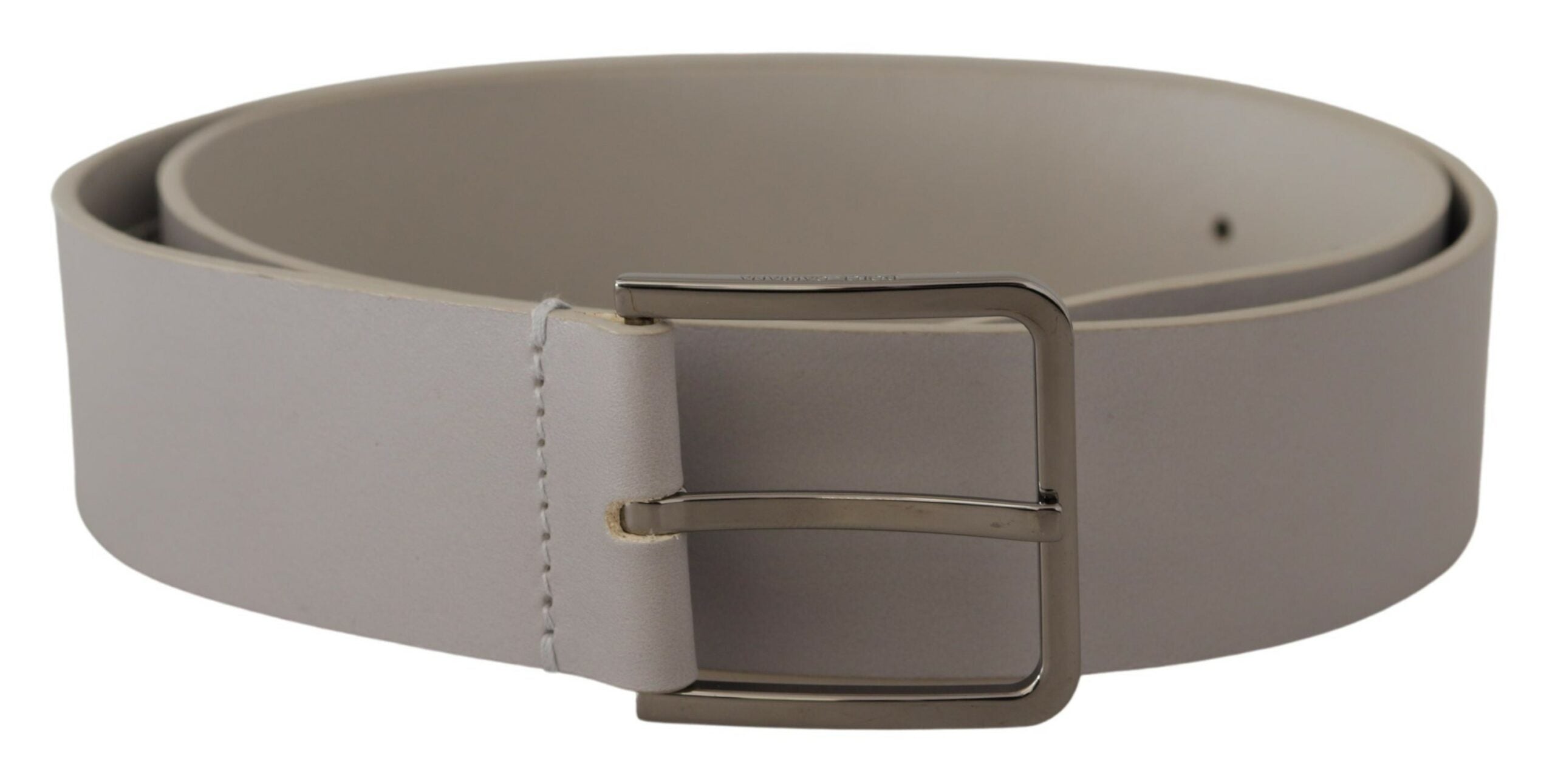 Dolce &amp; Gabbana Ceinture élégante en cuir Vitello blanc