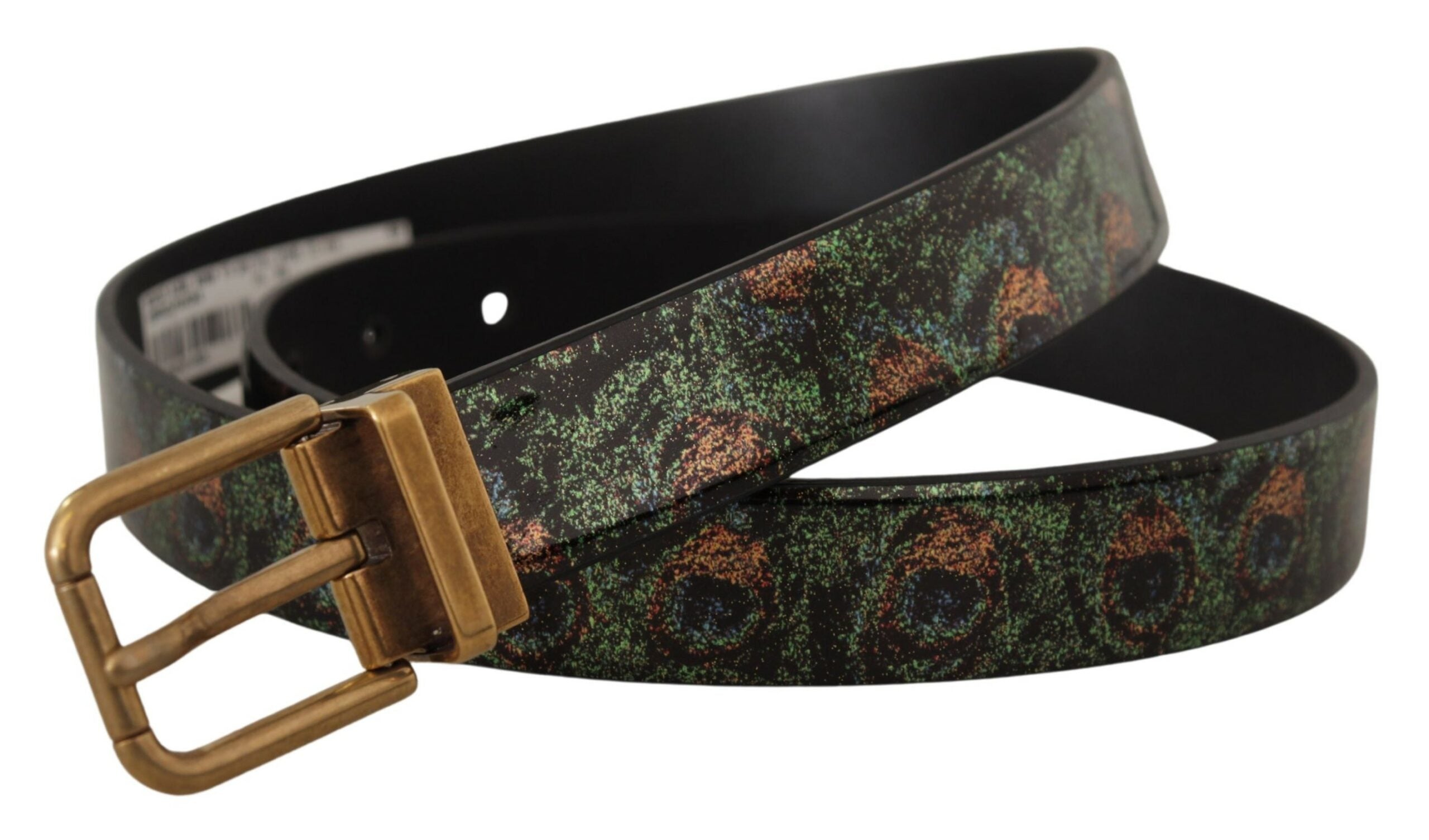 Dolce &amp; Gabbana Ceinture élégante en cuir gros-grain noir