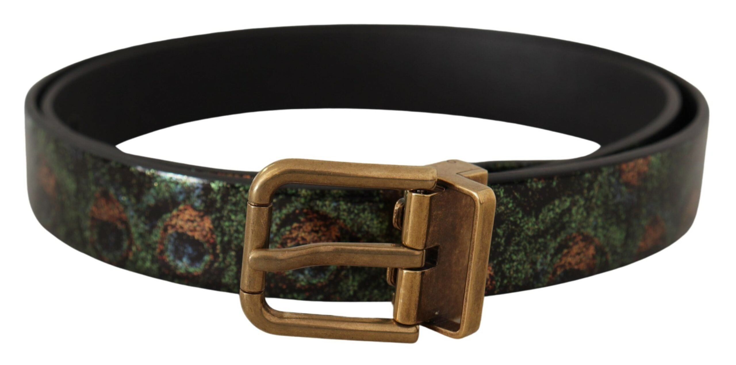 Dolce &amp; Gabbana Ceinture élégante en cuir gros-grain noir