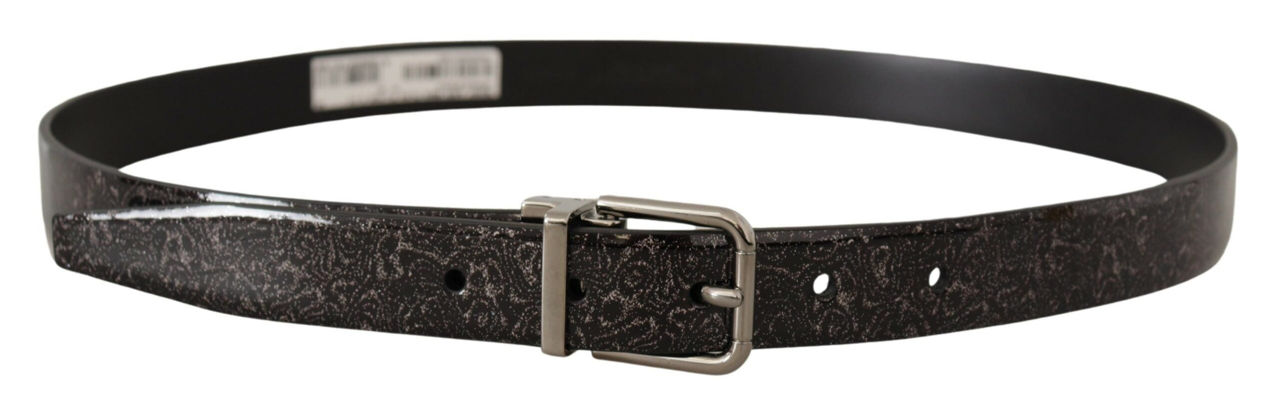 Dolce &amp; Gabbana Ceinture élégante en cuir gros-grain avec boucle en métal