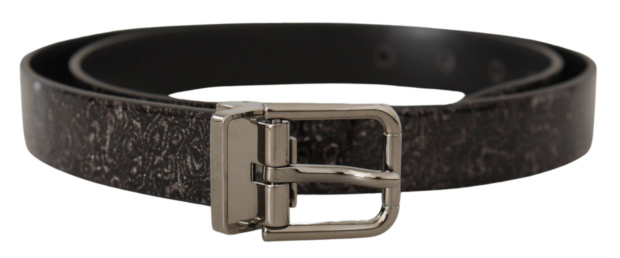 Dolce &amp; Gabbana Ceinture élégante en cuir gros-grain avec boucle en métal