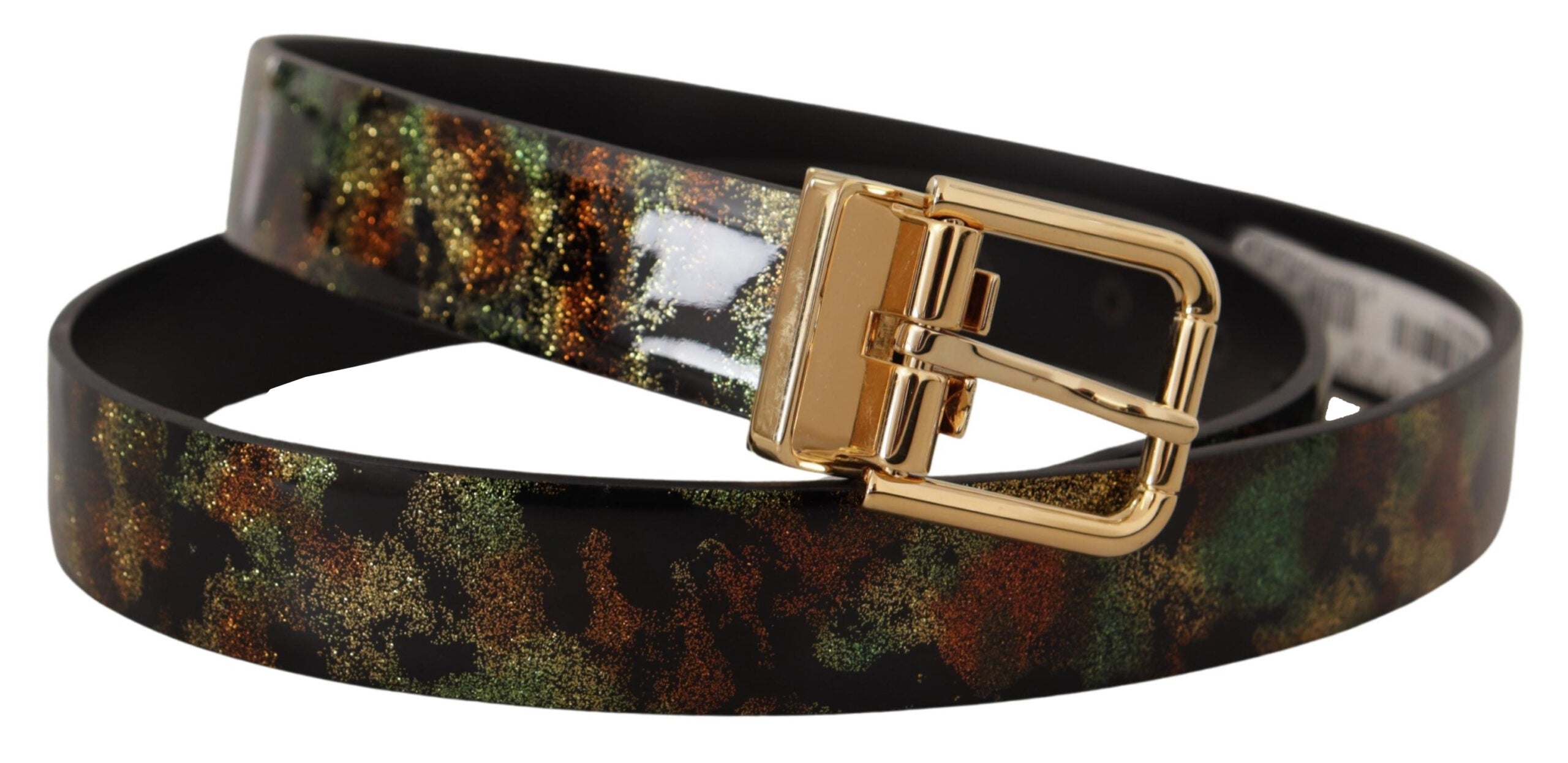 Dolce &amp; Gabbana Ceinture en cuir élégante avec boucle en bronze