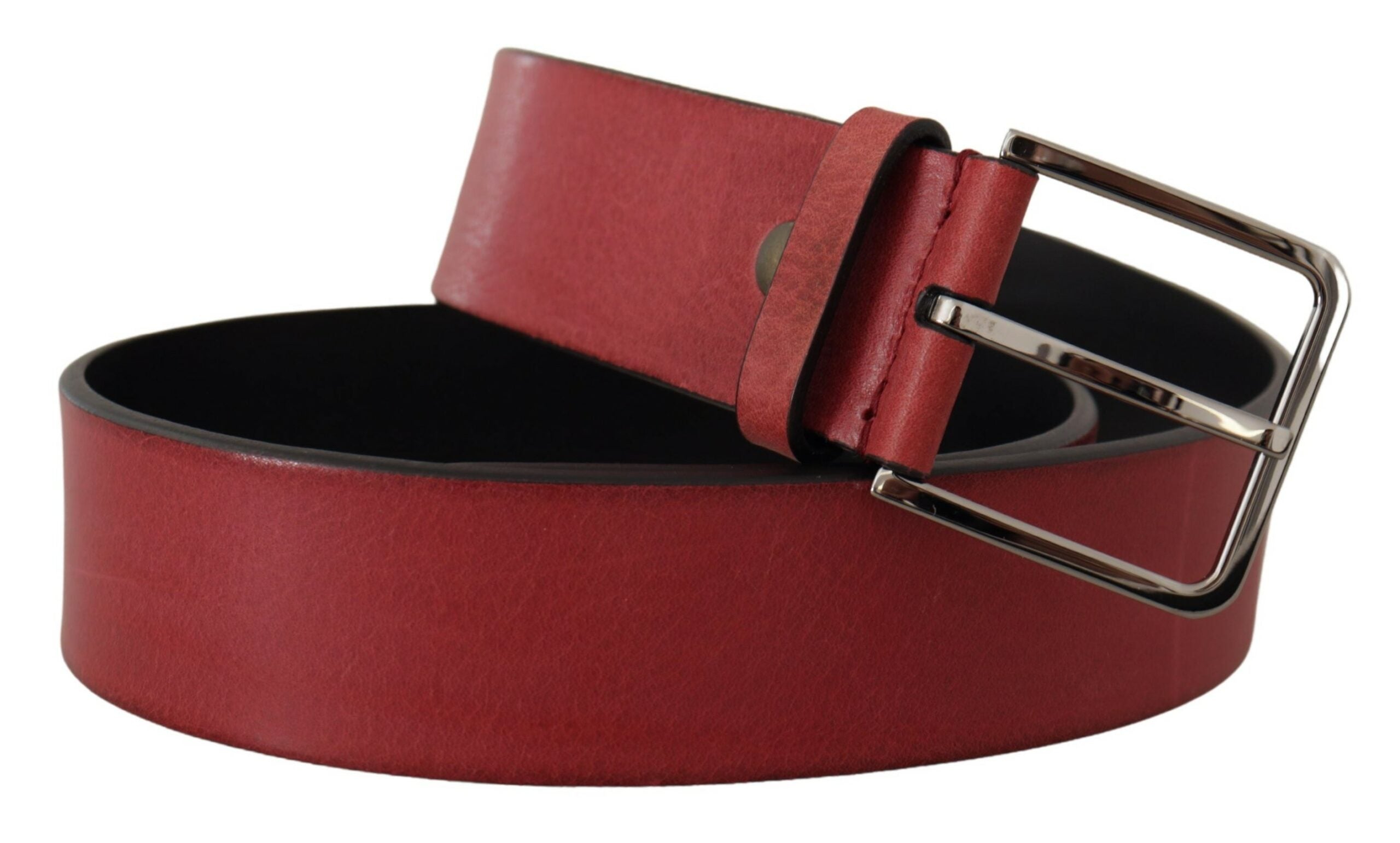 Dolce &amp; Gabbana Ceinture élégante en cuir gros-grain avec boucle argentée