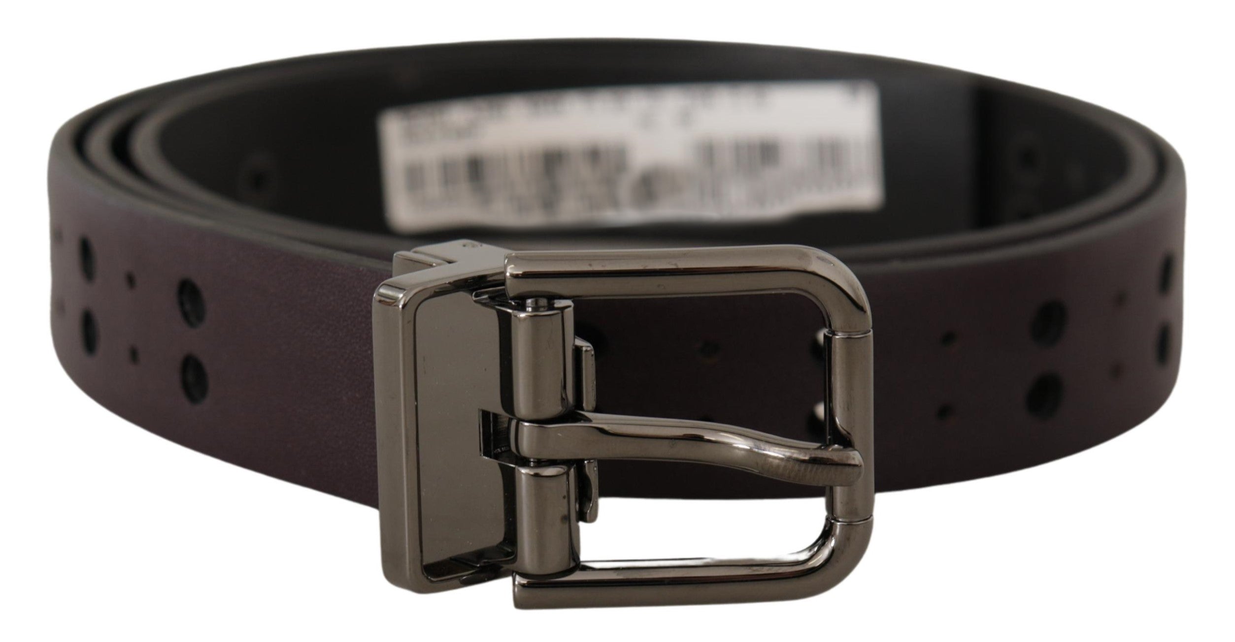 Dolce &amp; Gabbana Ceinture en cuir élégance bordeaux