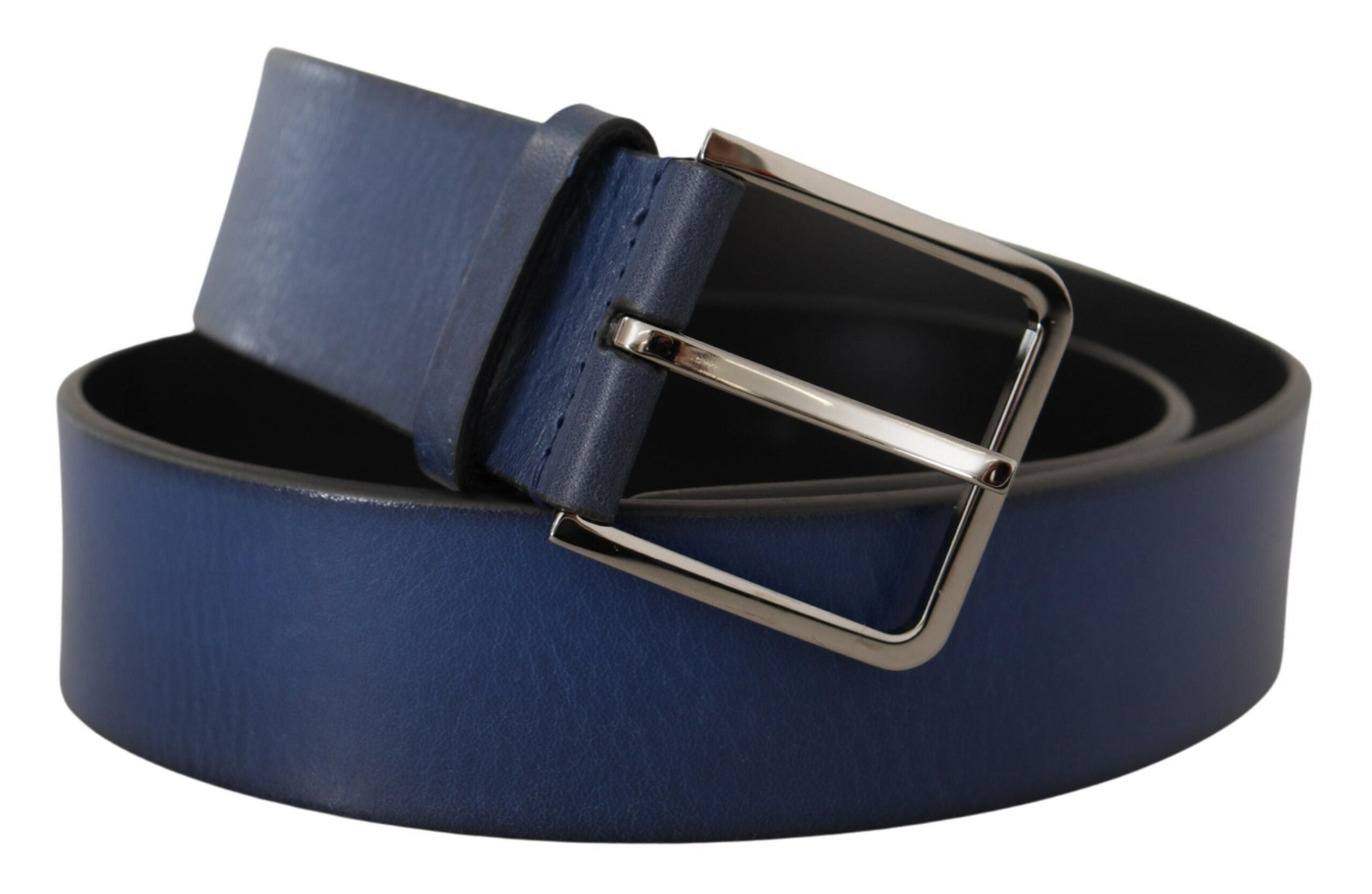 Dolce &amp; Gabbana Ceinture élégante en cuir italien en bleu