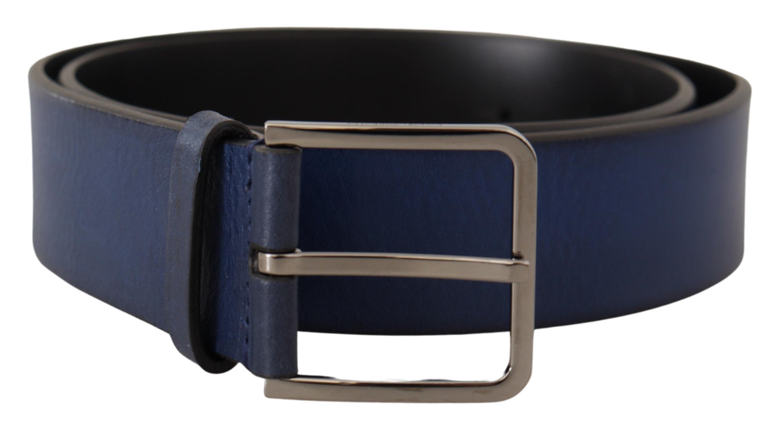 Dolce &amp; Gabbana Ceinture élégante en cuir italien en bleu