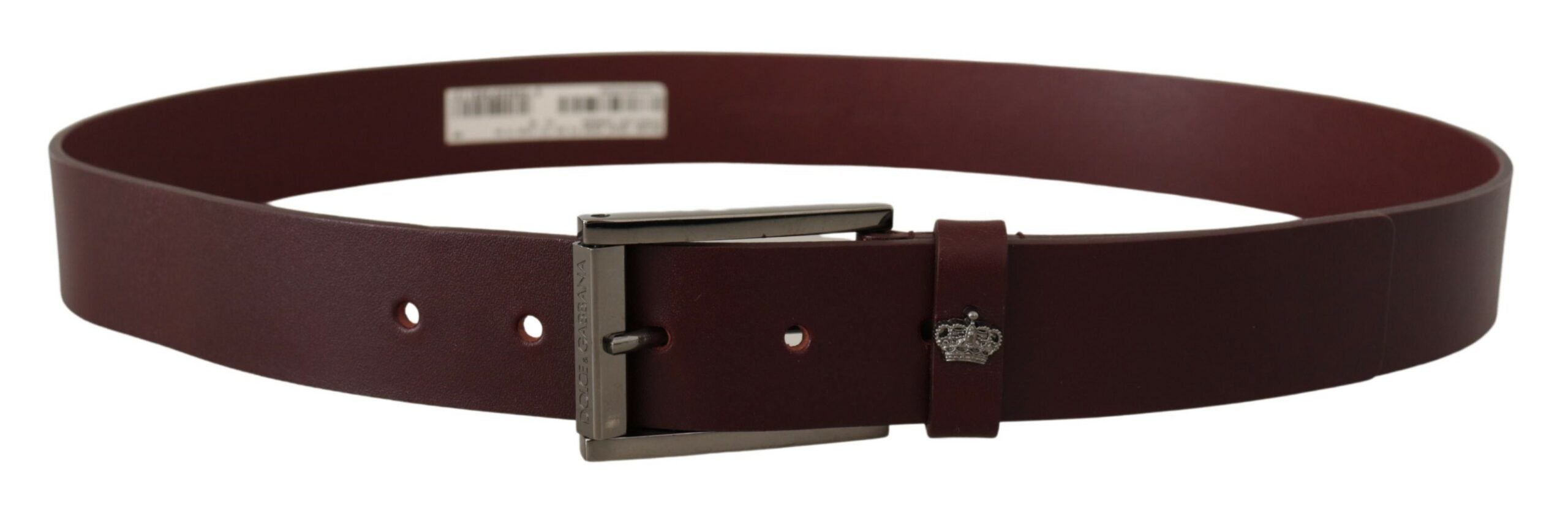 Dolce &amp; Gabbana Ceinture de créateur en cuir marron élégant