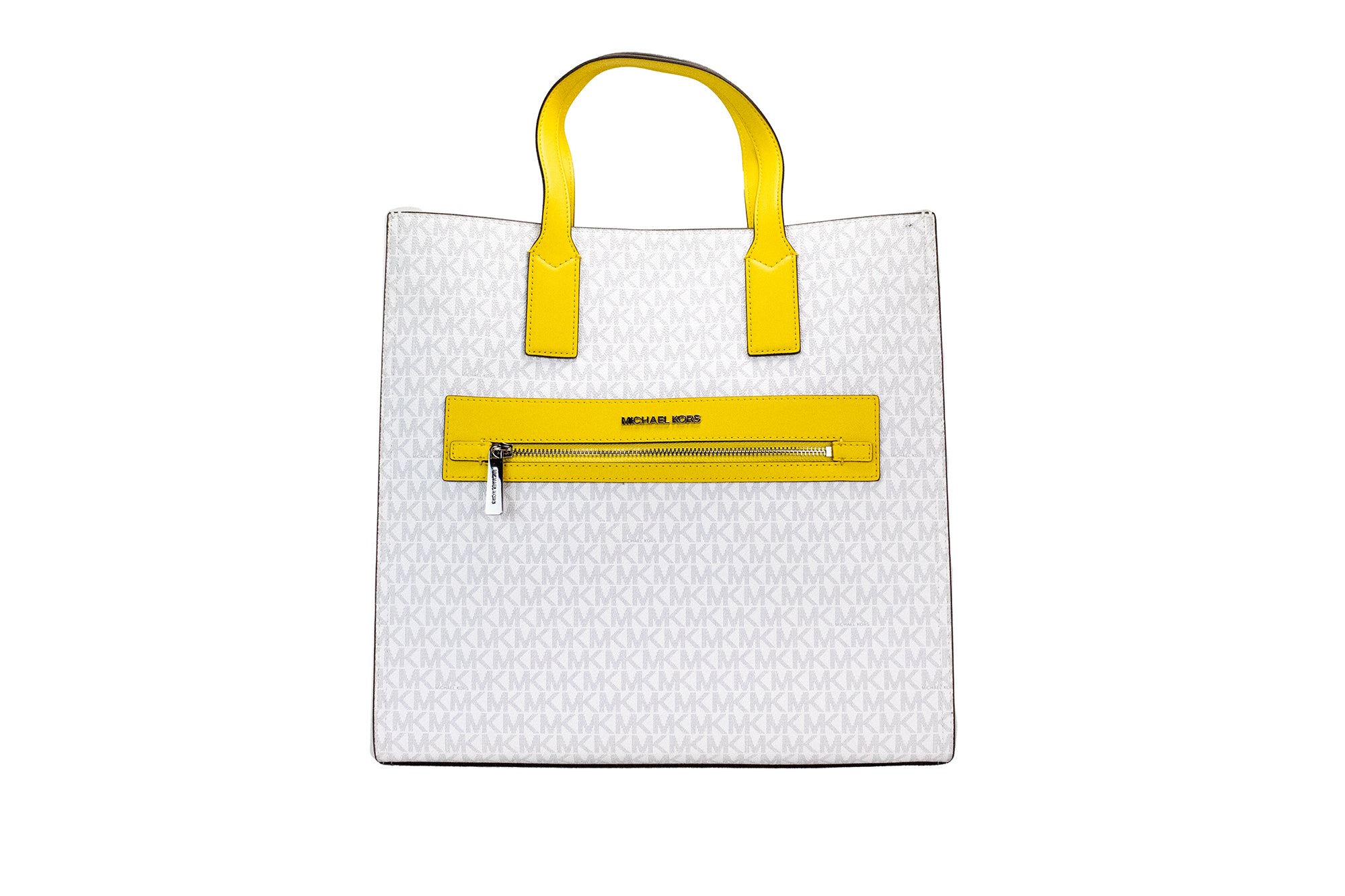 Michael Kors Kenly Large Signature Citrus PVC North South Tote Sac à main pour ordinateur