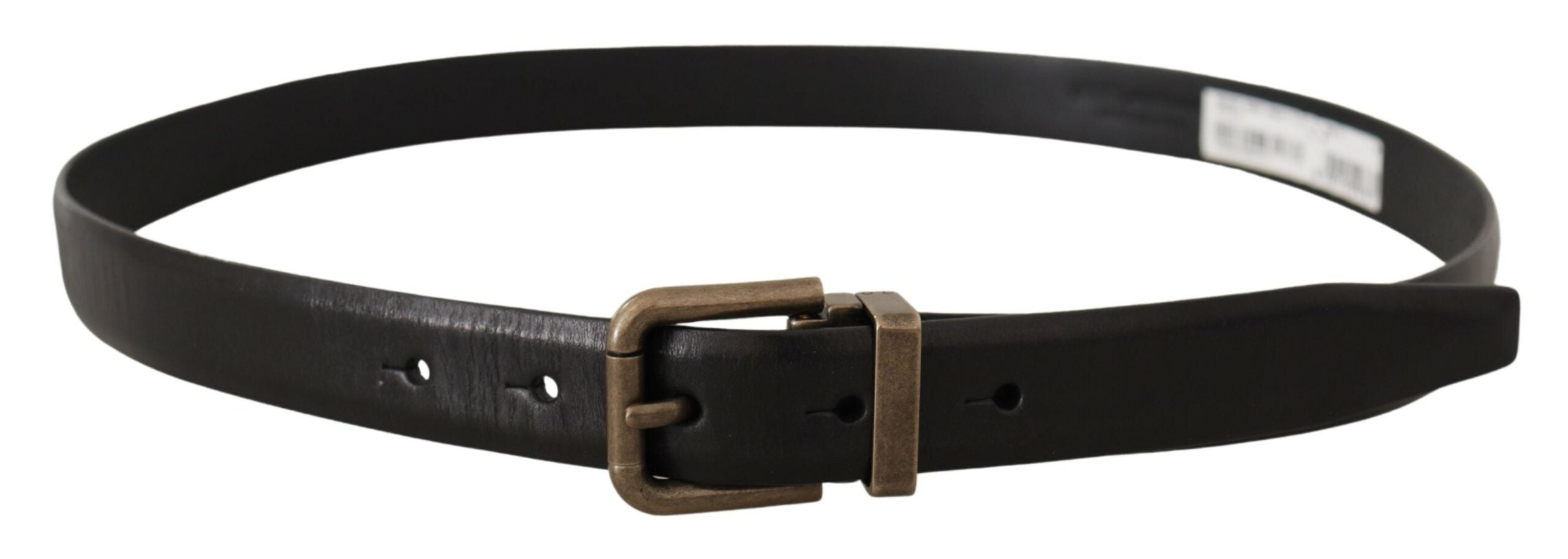 Dolce &amp; Gabbana Ceinture élégante en cuir de veau noir