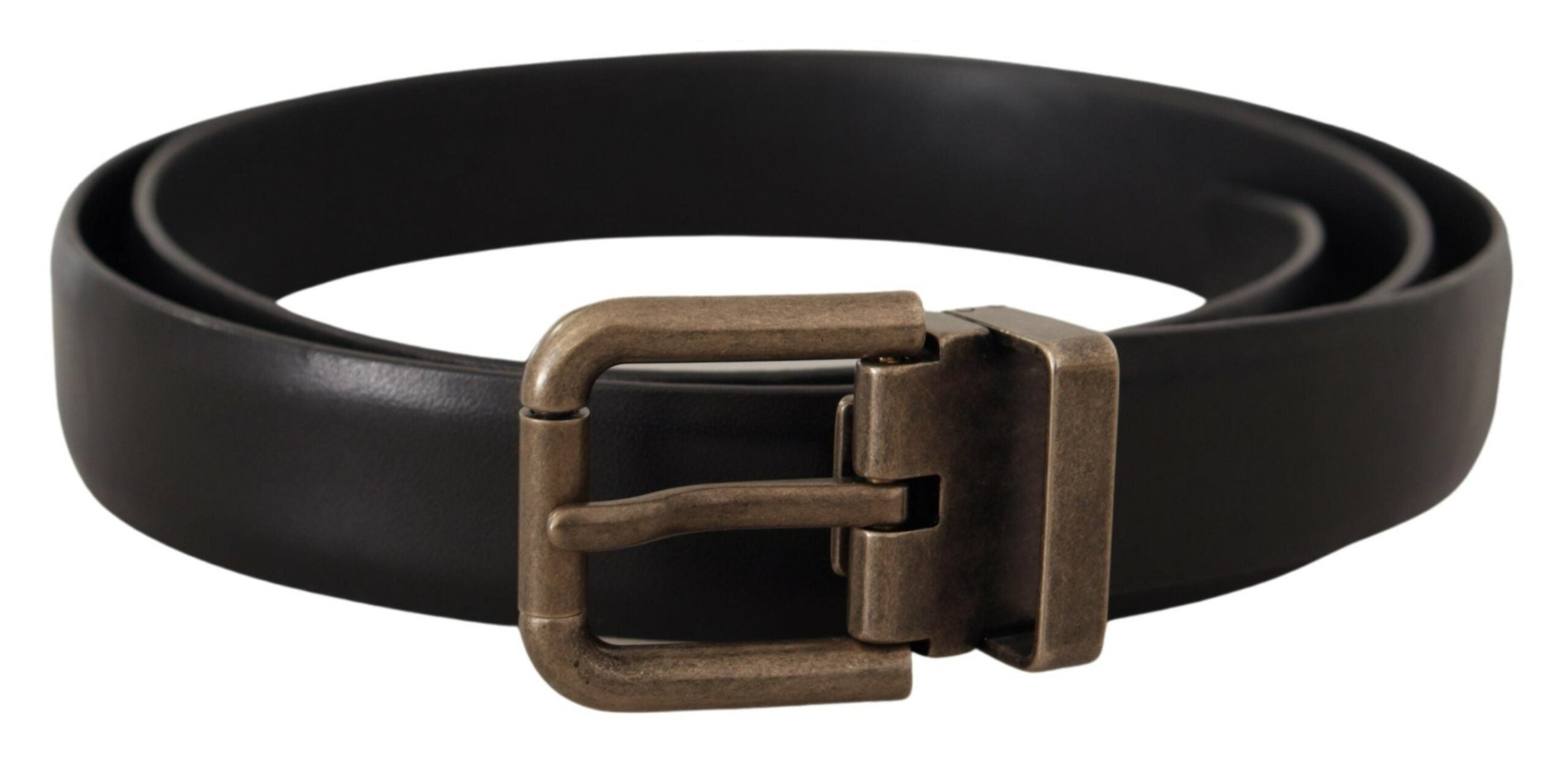 Dolce &amp; Gabbana Ceinture élégante en cuir de veau noir