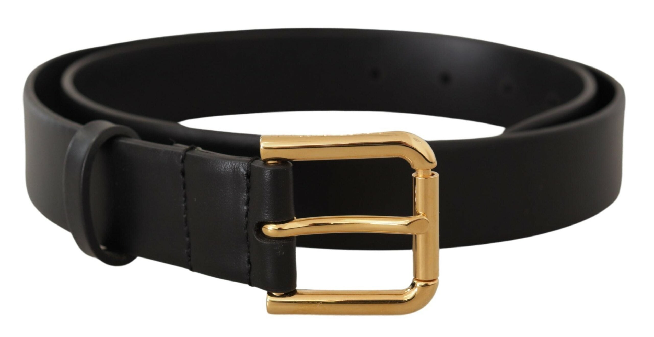 Dolce &amp; Gabbana Ceinture en cuir élégante avec boucle en métal