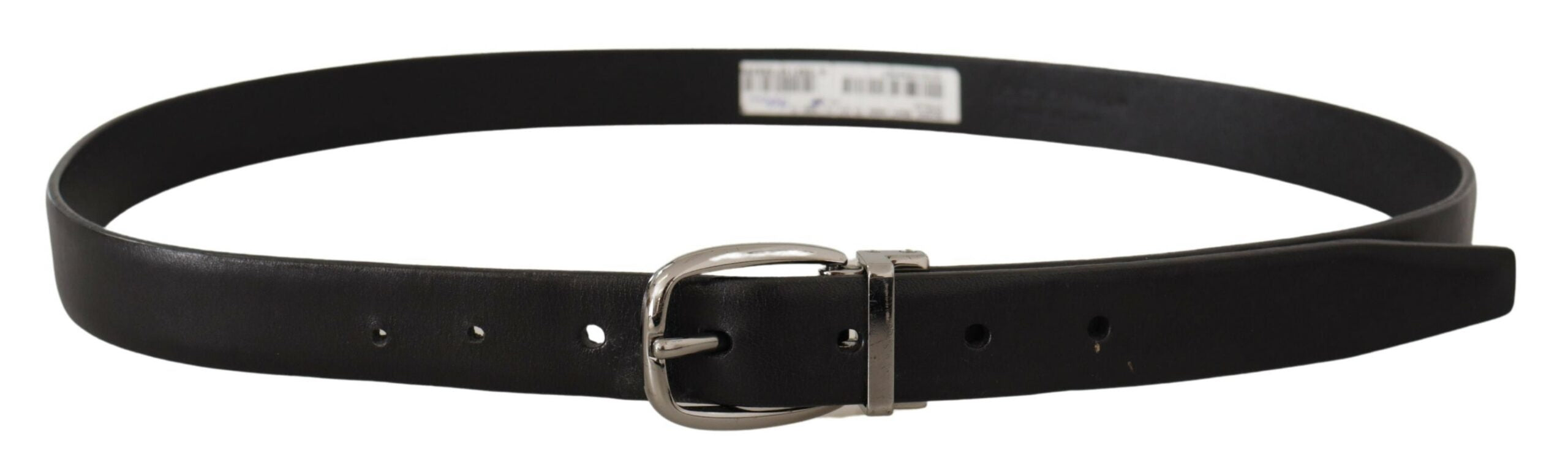 Dolce &amp; Gabbana Ceinture de créateur en cuir noir élégante