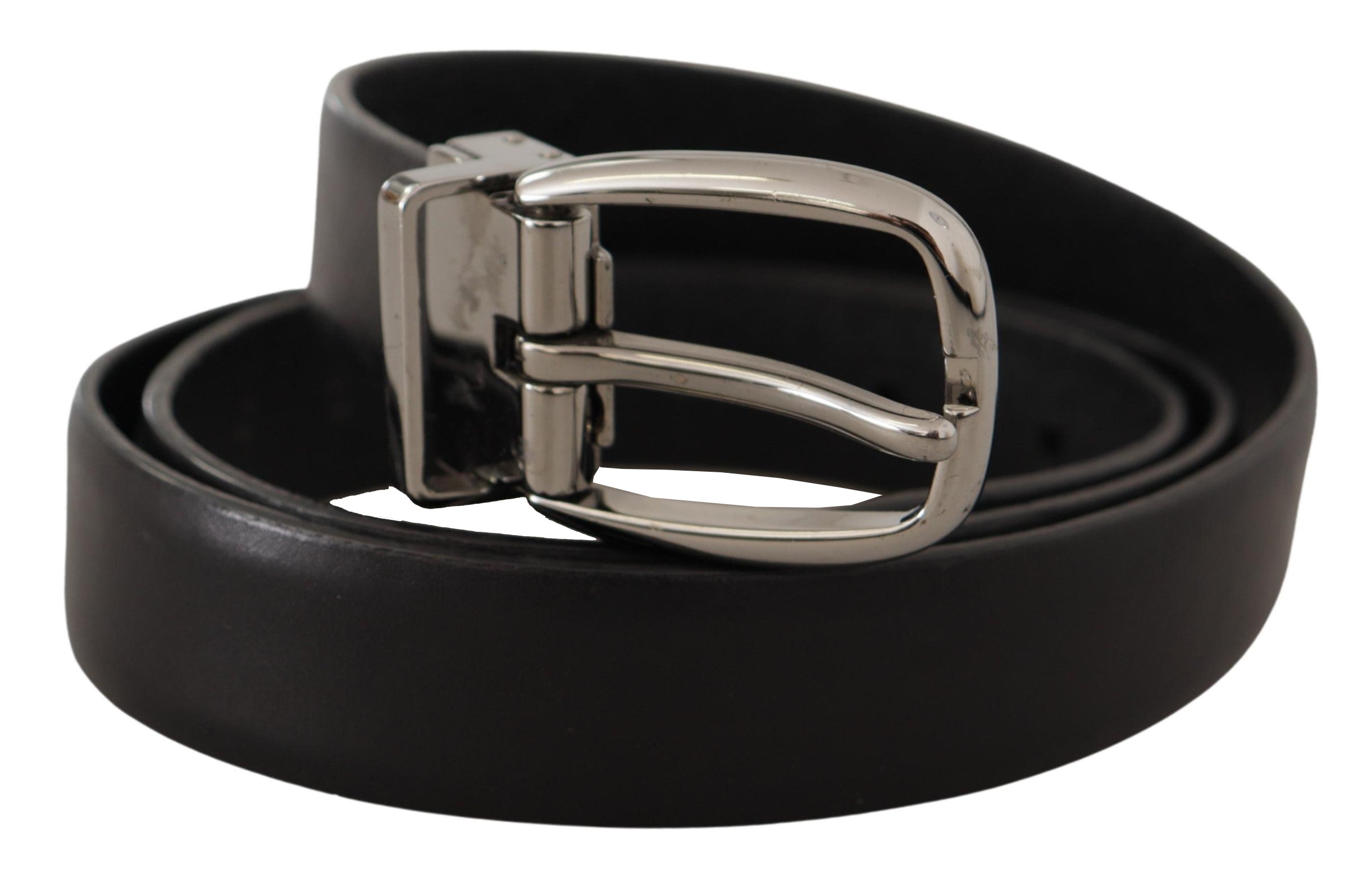 Dolce &amp; Gabbana Ceinture de créateur en cuir noir élégante