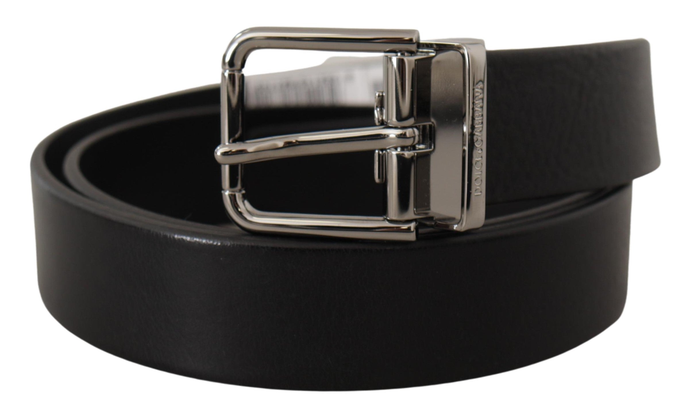 Dolce &amp; Gabbana Ceinture élégante en cuir noir