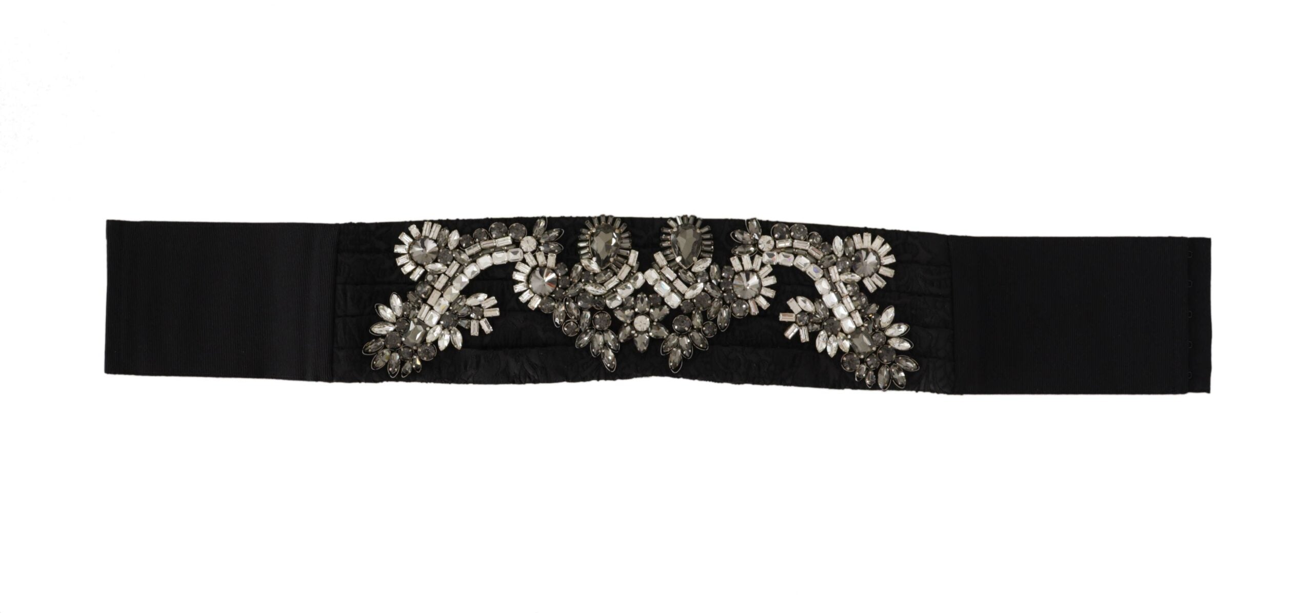 Dolce &amp; Gabbana Ceinture élégante en soie ornée de strass