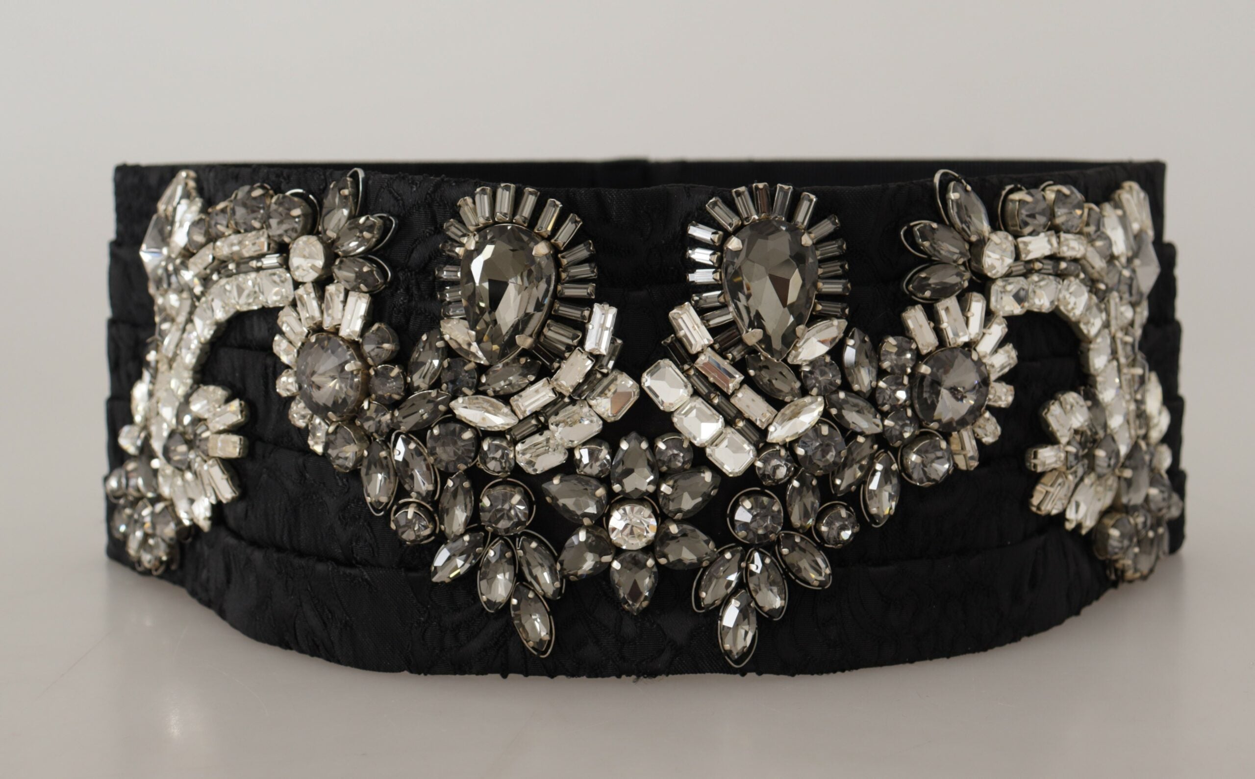 Dolce &amp; Gabbana Ceinture élégante en soie ornée de strass