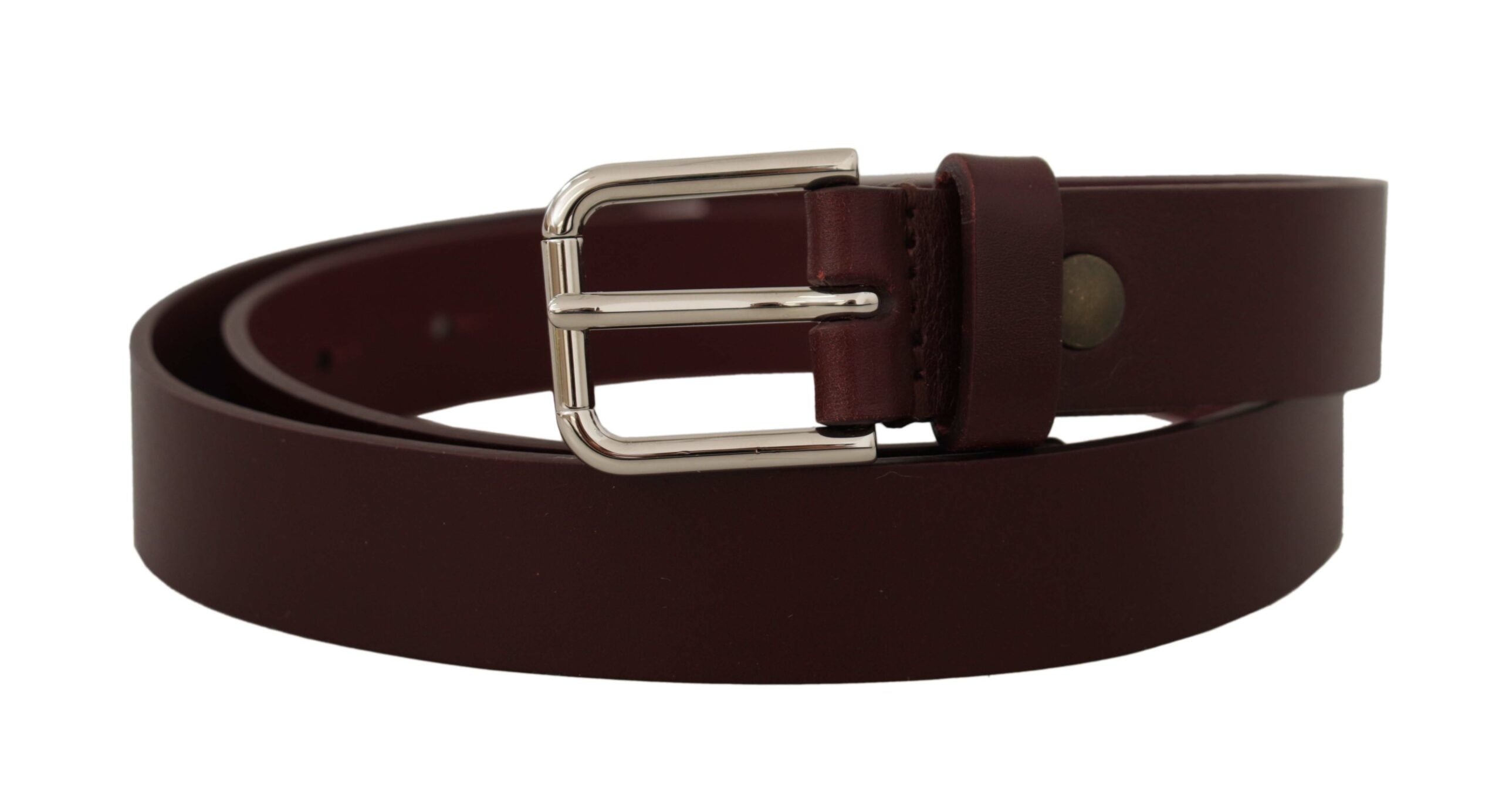 Dolce &amp; Gabbana Ceinture élégante en cuir marron avec boucle logo