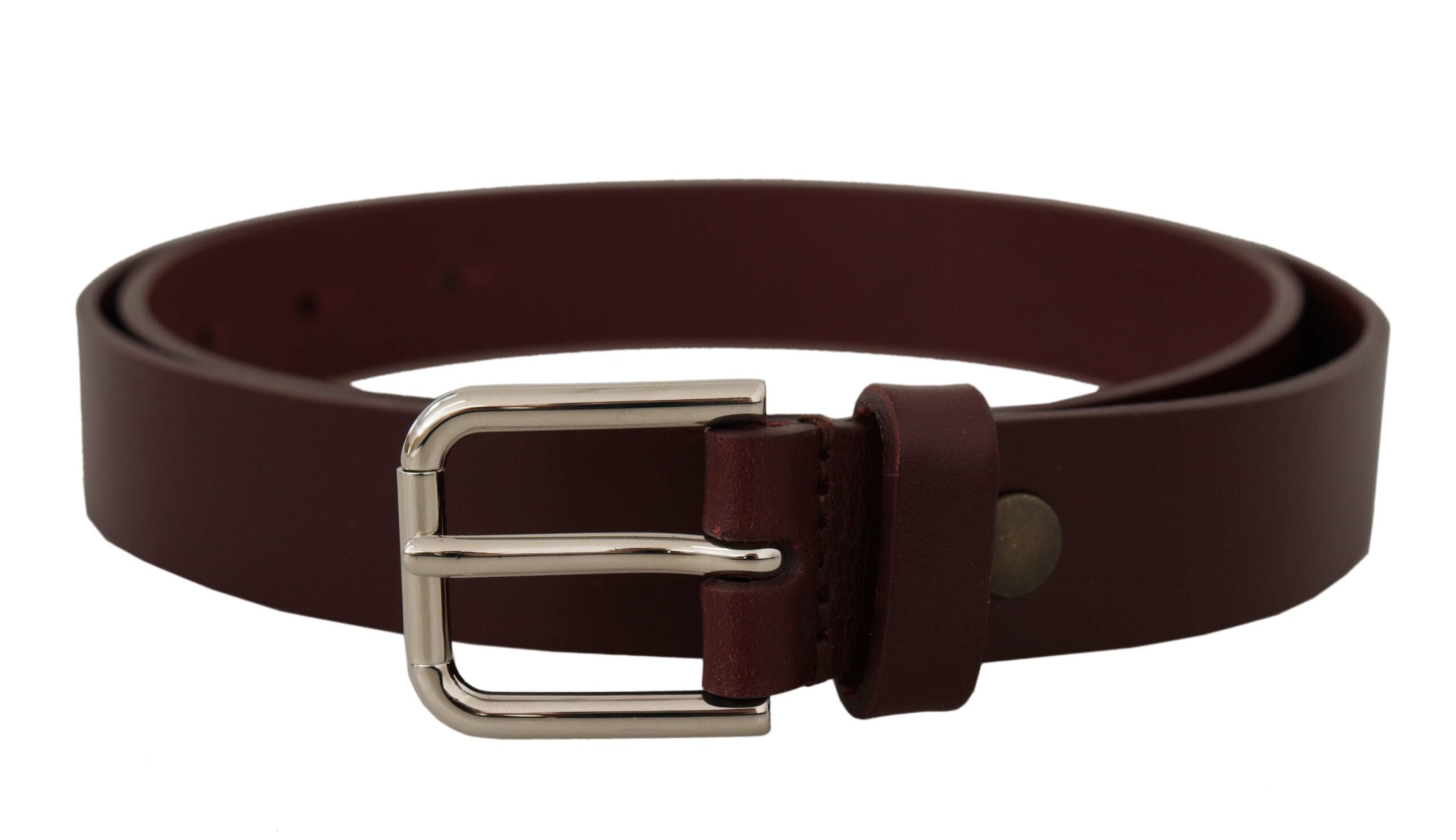 Dolce &amp; Gabbana Ceinture élégante en cuir marron avec boucle logo