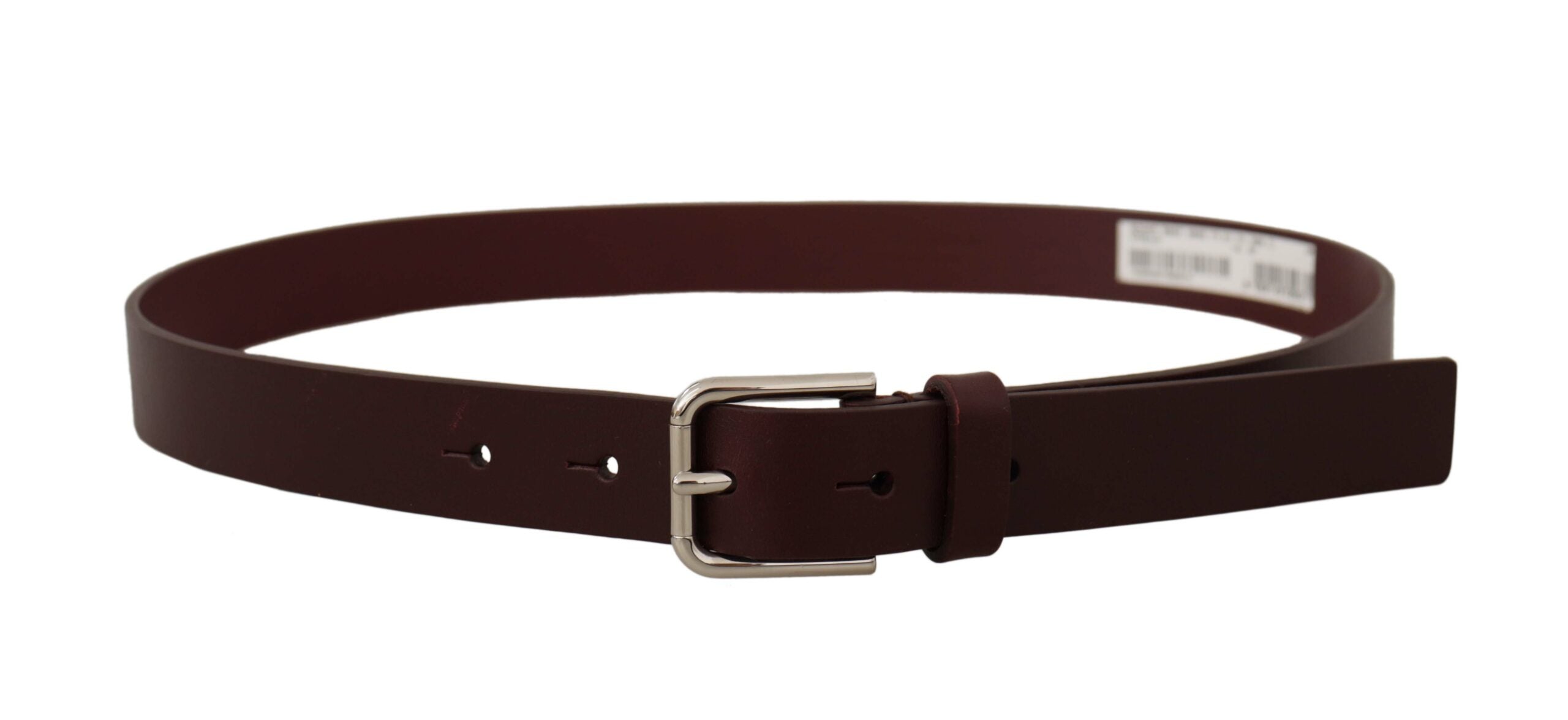 Dolce &amp; Gabbana Ceinture élégante en cuir marron avec boucle logo