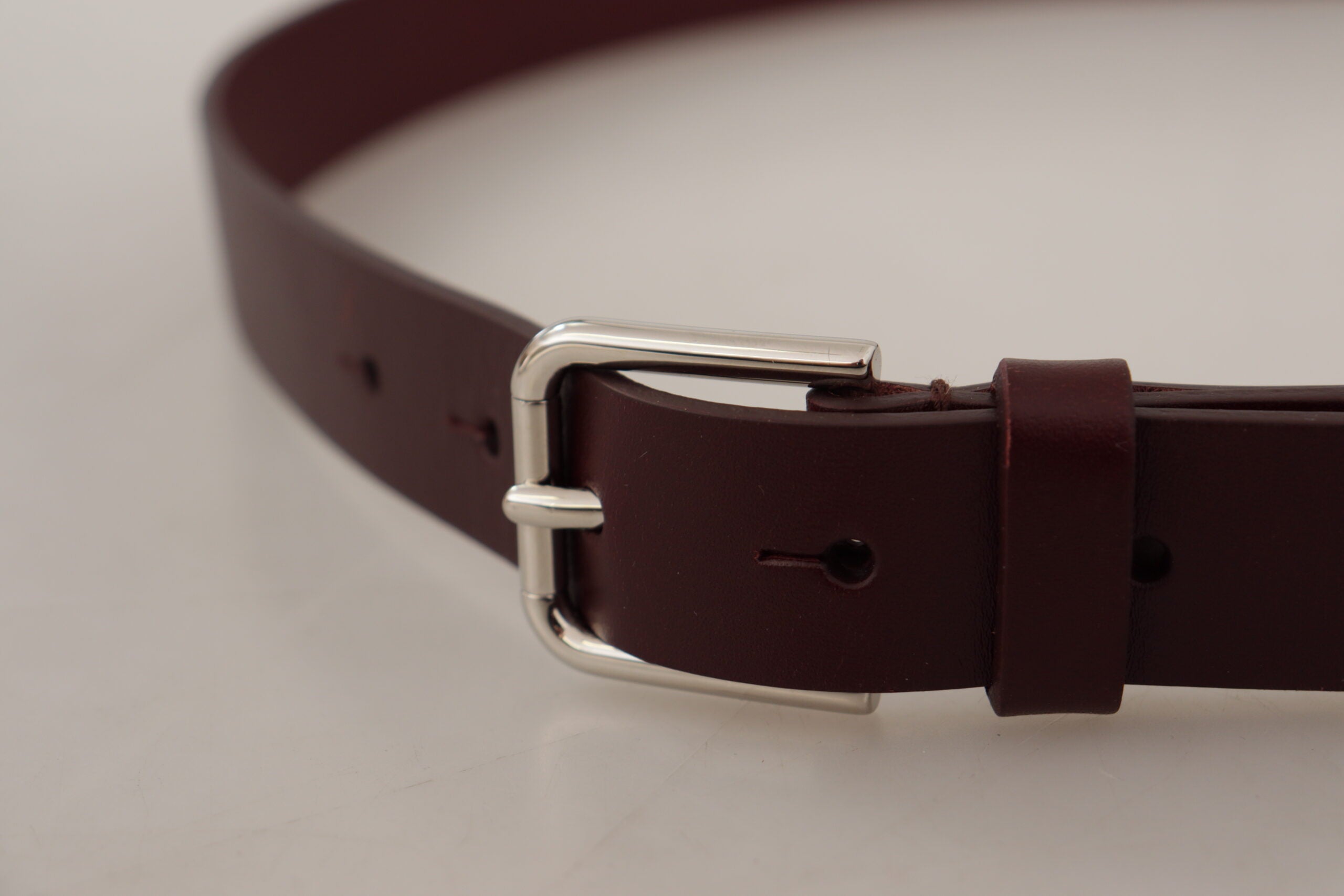 Dolce &amp; Gabbana Ceinture élégante en cuir marron avec boucle logo