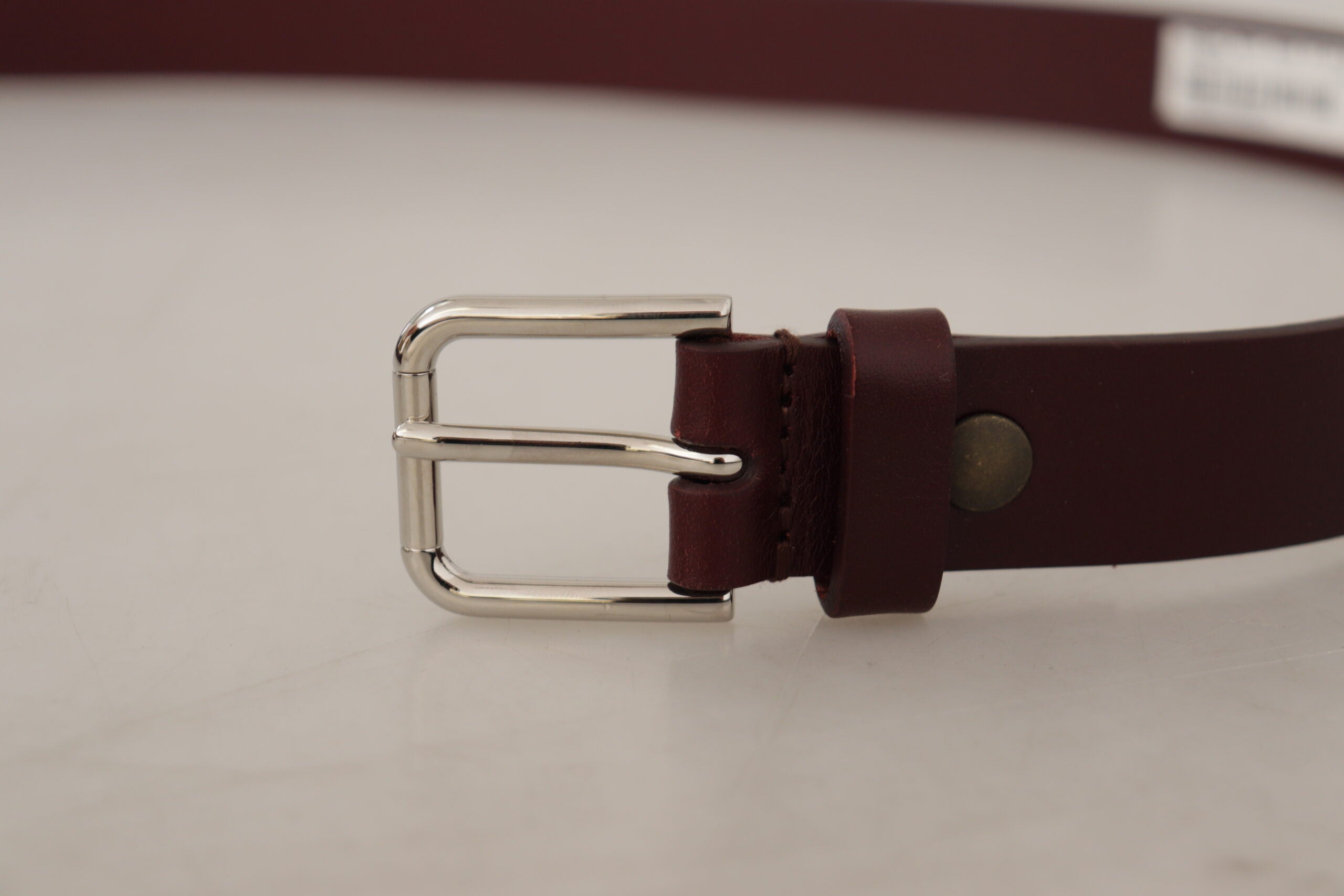 Dolce &amp; Gabbana Ceinture élégante en cuir marron avec boucle logo