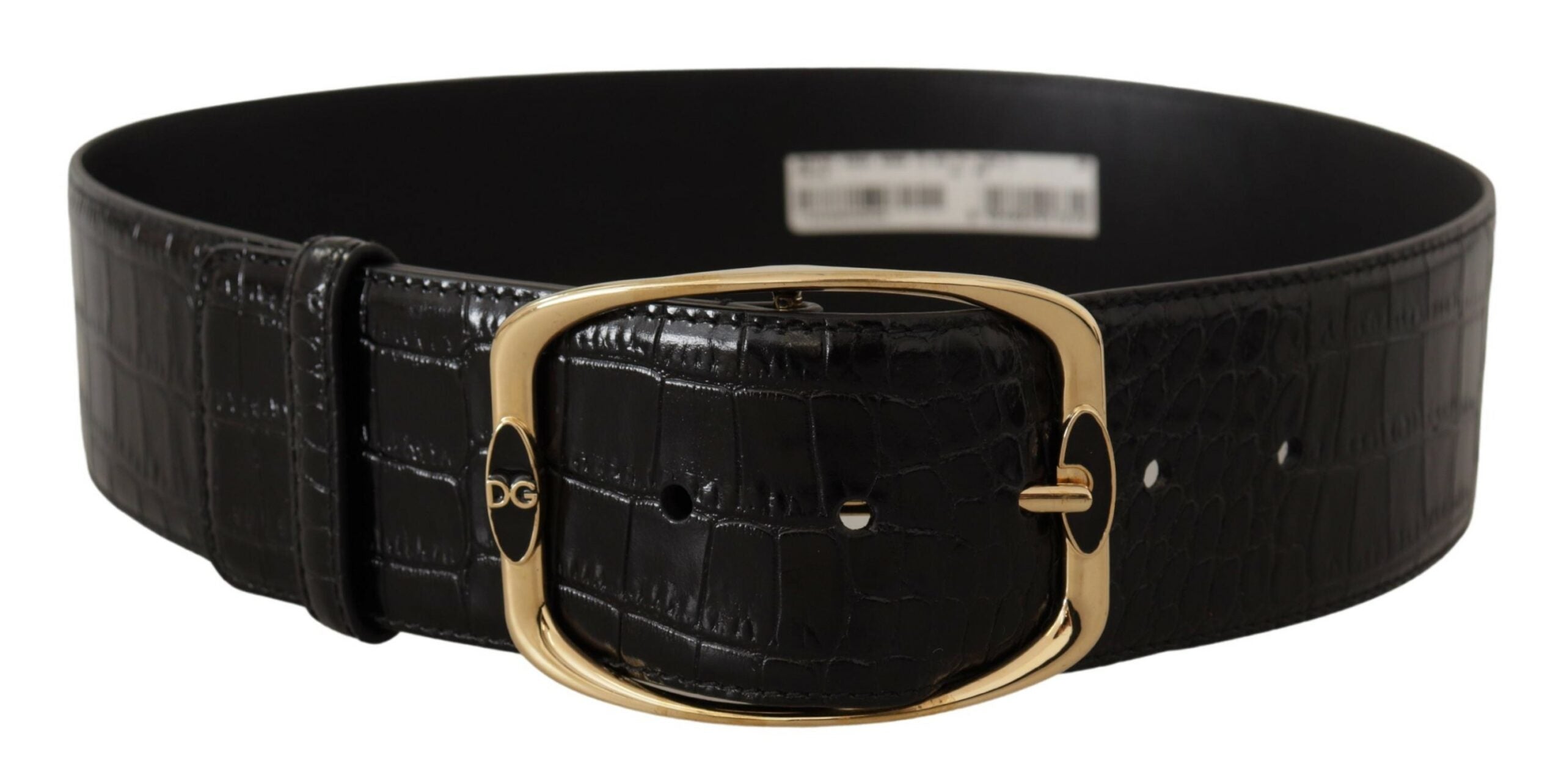 Dolce &amp; Gabbana Ceinture élégante avec logo en cuir noir