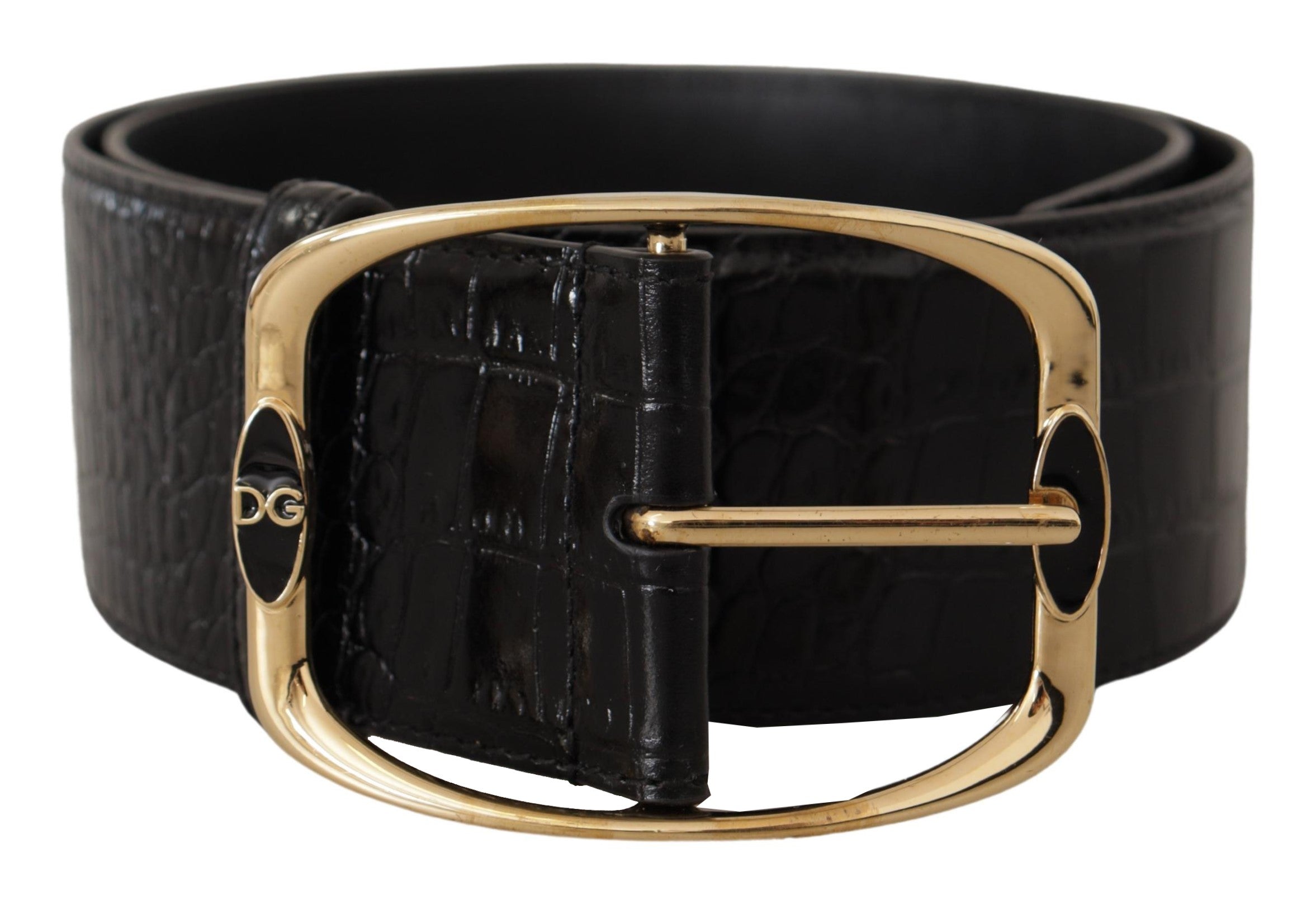 Dolce &amp; Gabbana Ceinture élégante avec logo en cuir noir