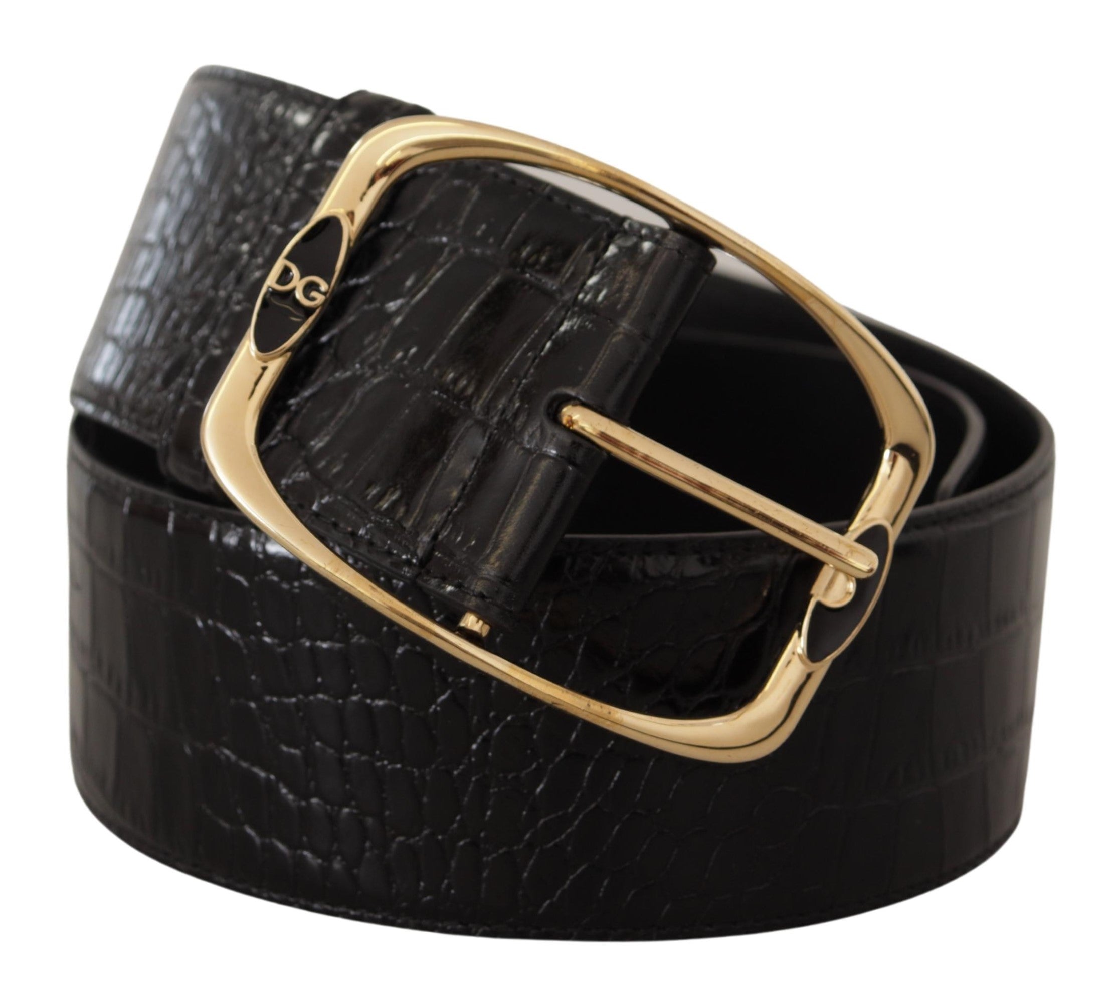 Dolce &amp; Gabbana Ceinture élégante avec logo en cuir noir