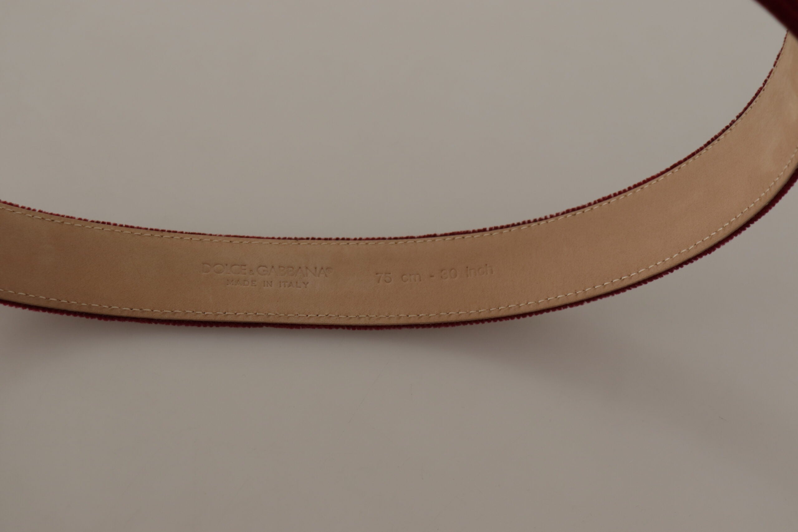 Dolce &amp; Gabbana Ceinture élégante en velours gravé avec logo