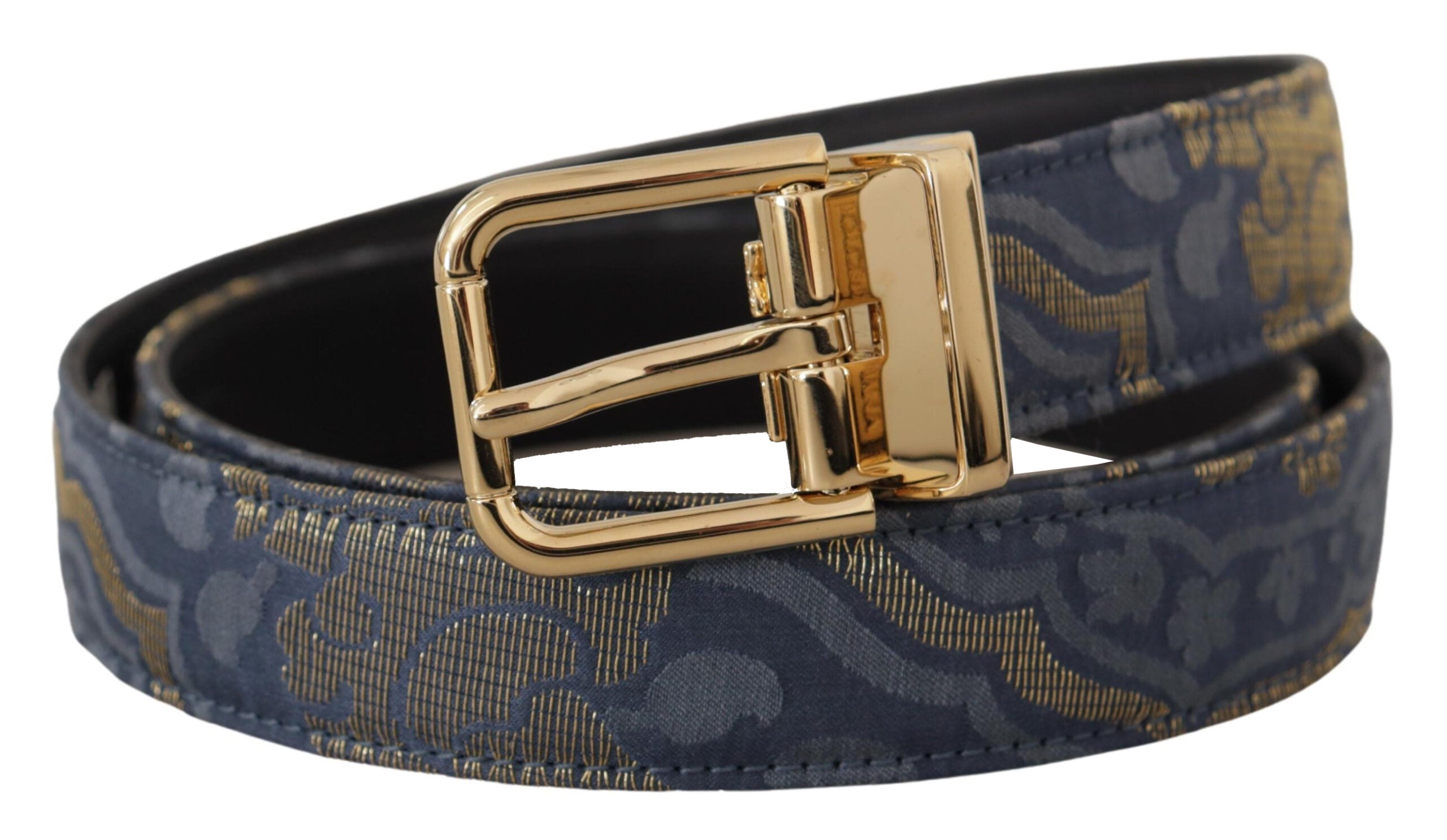 Dolce &amp; Gabbana Ceinture élégante en cuir bleu marine