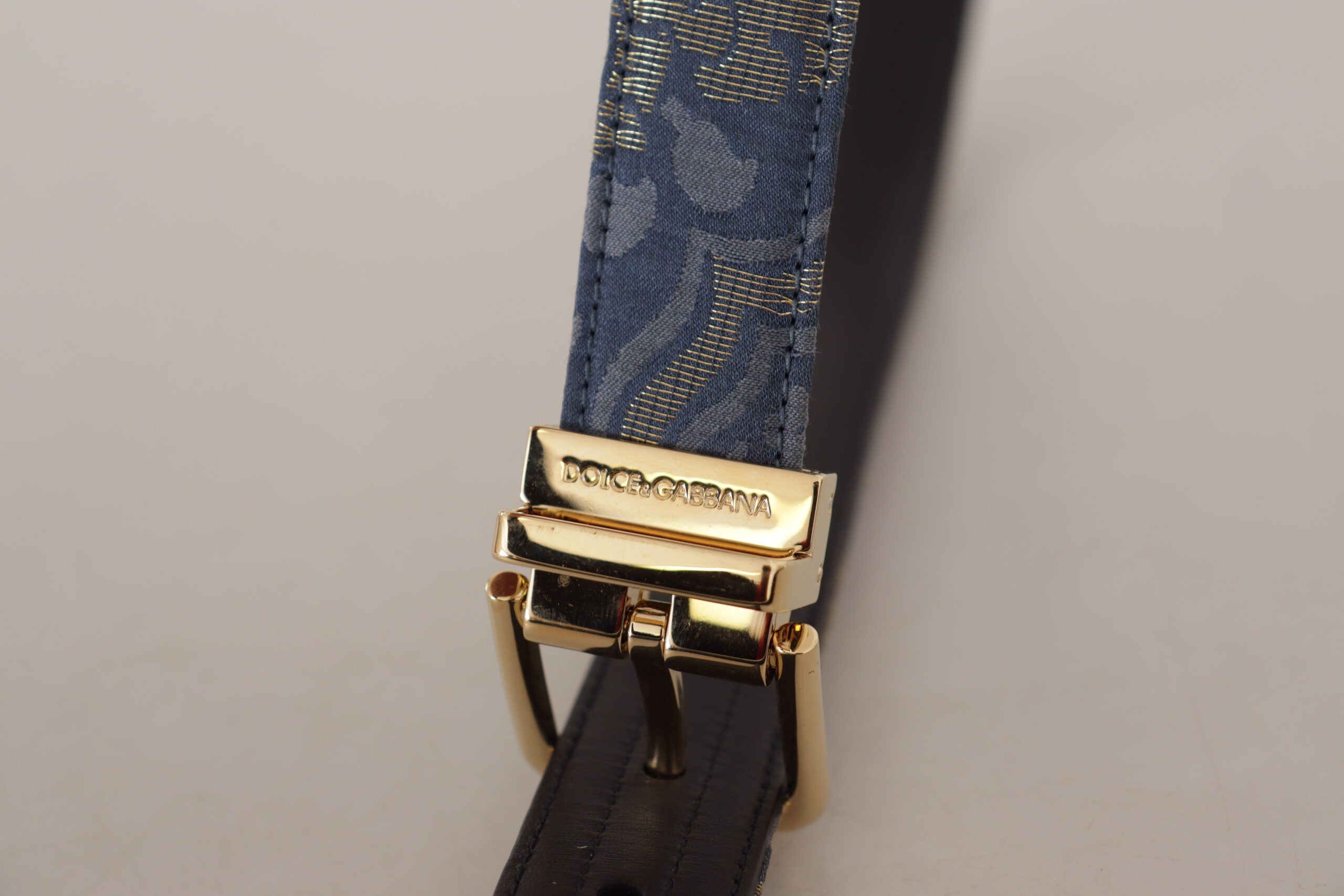 Dolce &amp; Gabbana Ceinture élégante en cuir bleu marine