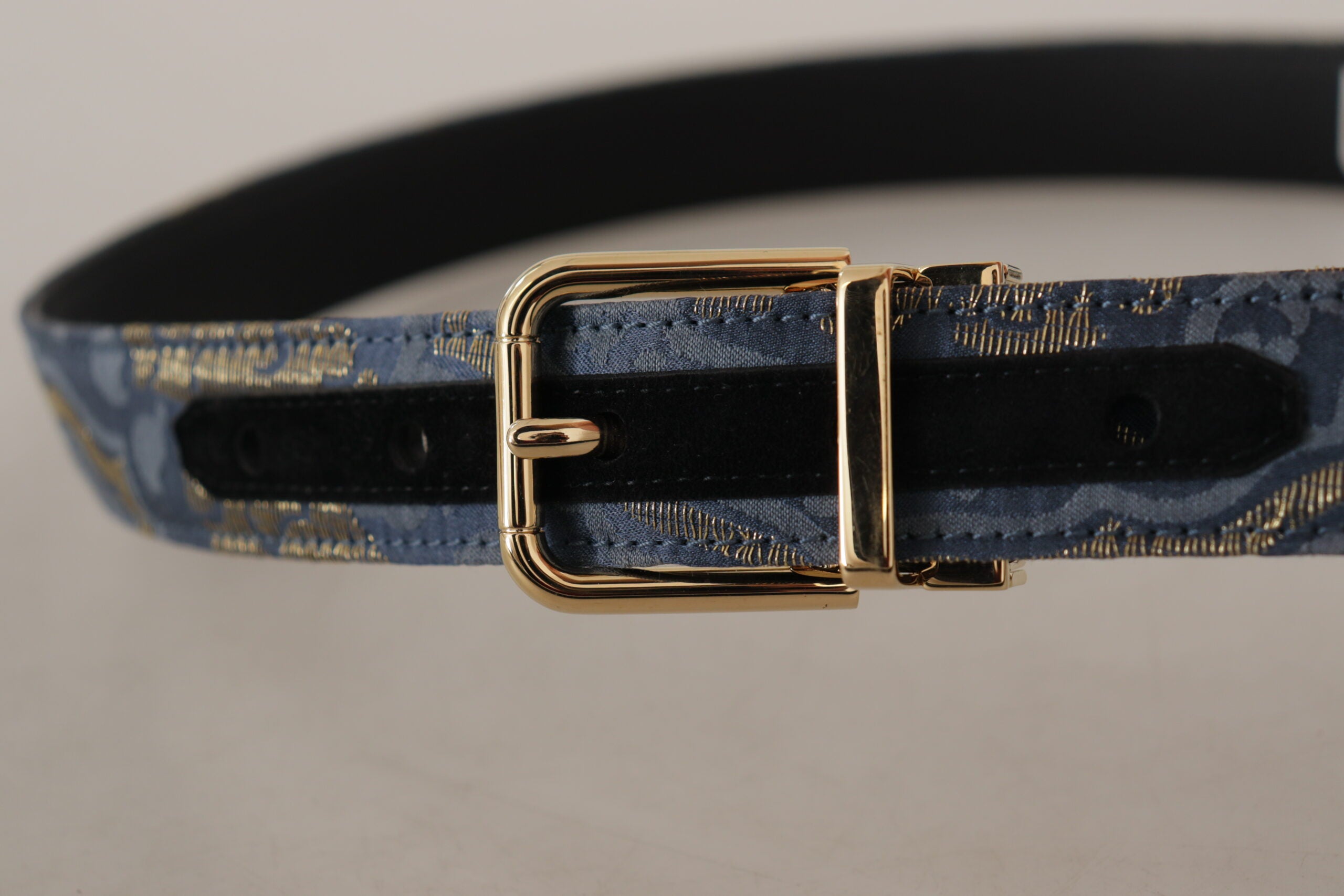 Dolce &amp; Gabbana Ceinture élégante en cuir bleu marine