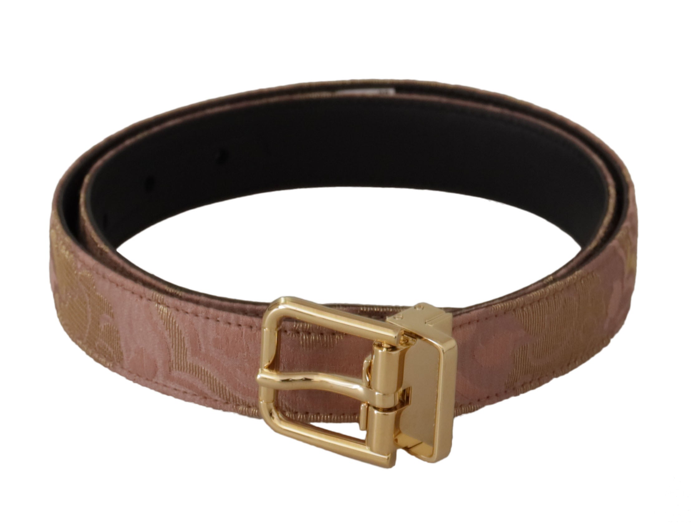 Dolce &amp; Gabbana Chic Ceinture en cuir rose avec boucle logo