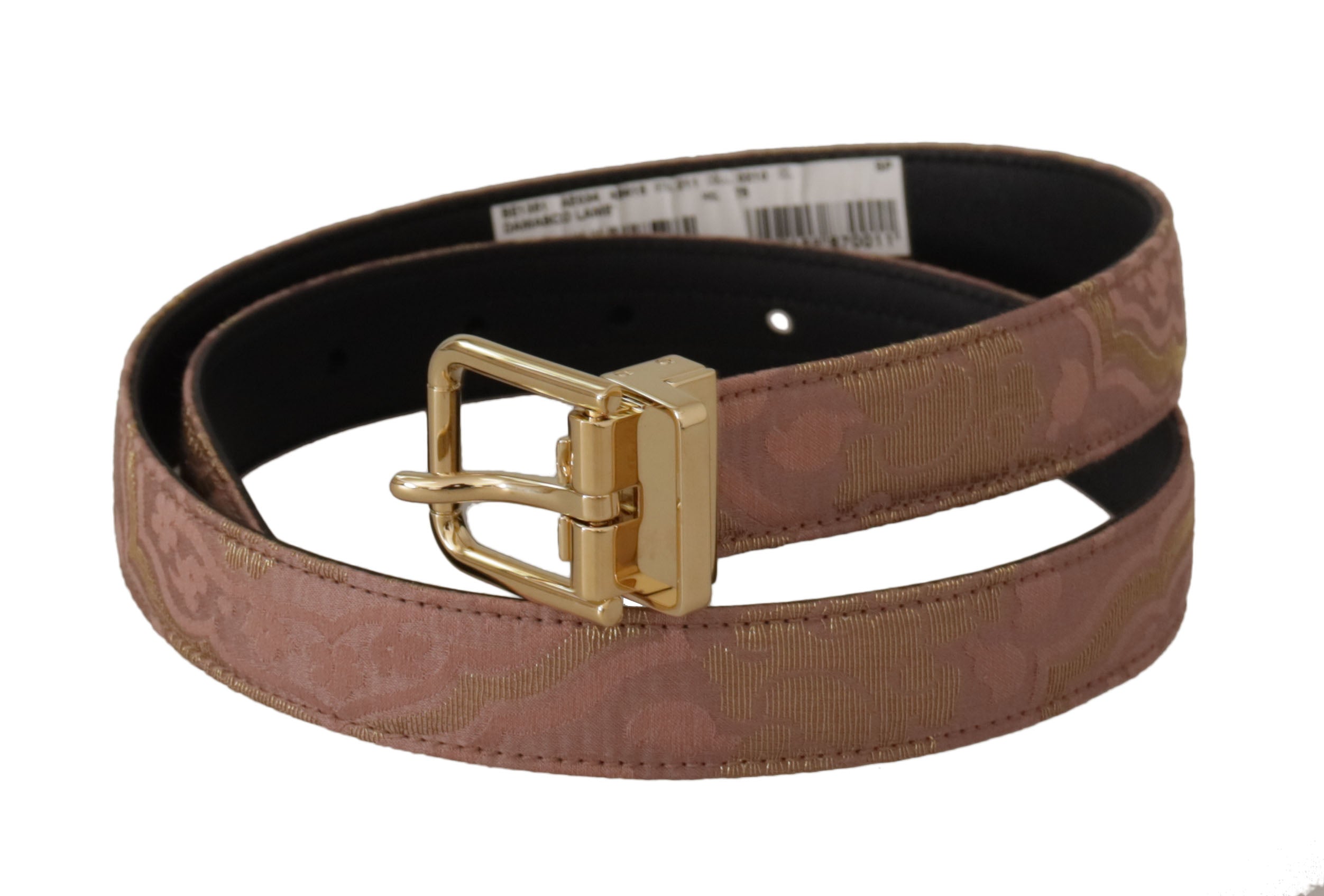 Dolce &amp; Gabbana Chic Ceinture en cuir rose avec boucle logo