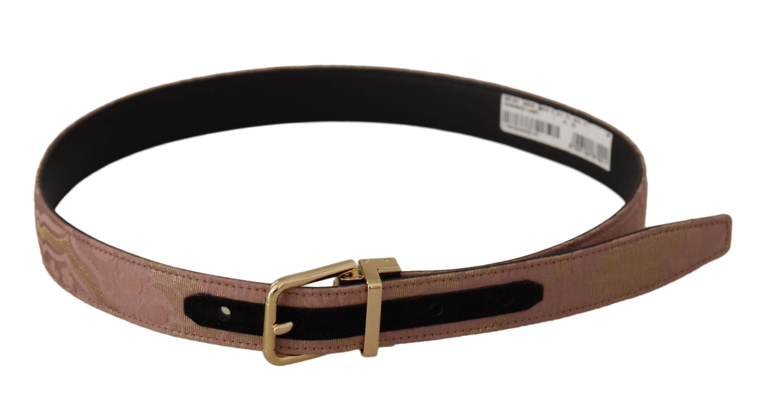 Dolce &amp; Gabbana Chic Ceinture en cuir rose avec boucle logo