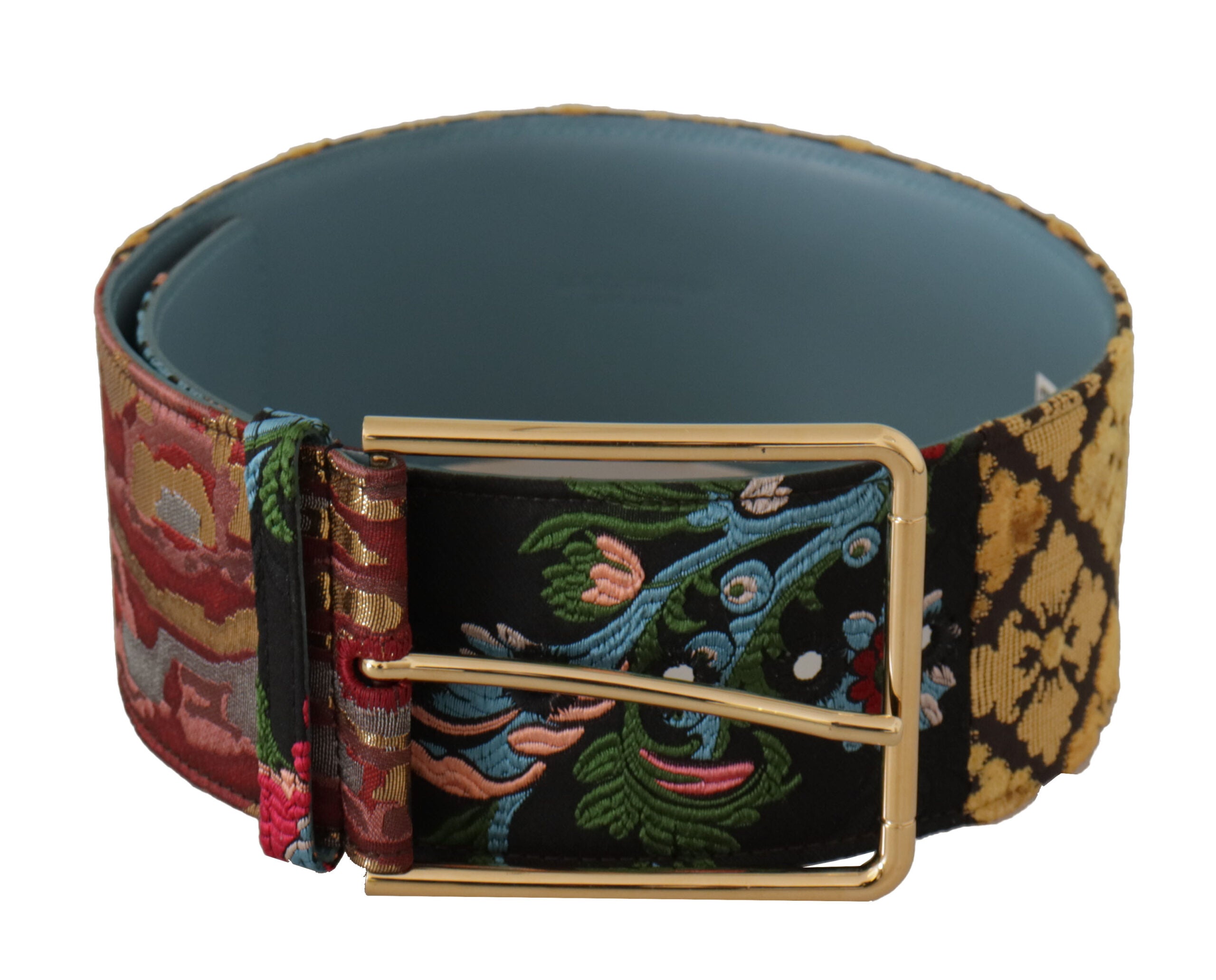 Dolce &amp; Gabbana Ceinture tendance en cuir et toile multicolore