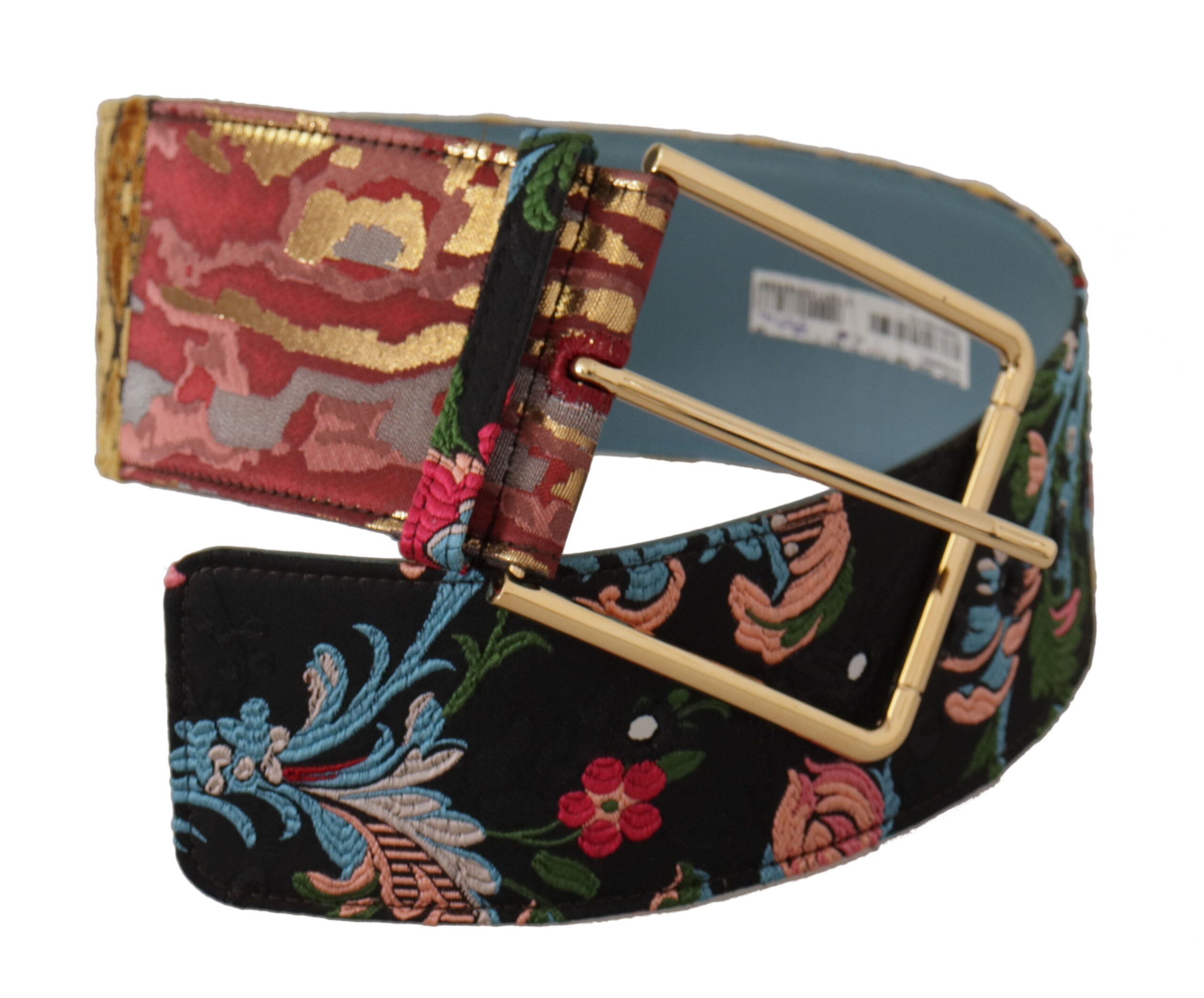 Dolce &amp; Gabbana Ceinture tendance en cuir et toile multicolore