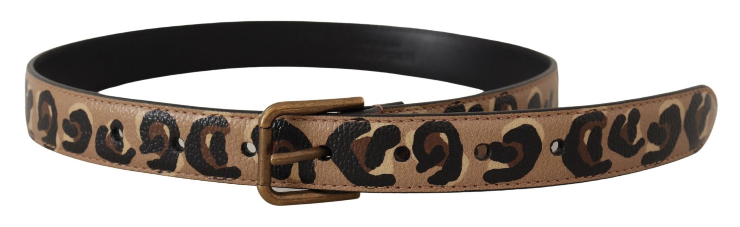 Dolce &amp; Gabbana Ceinture élégante à boucle gravée en cuir