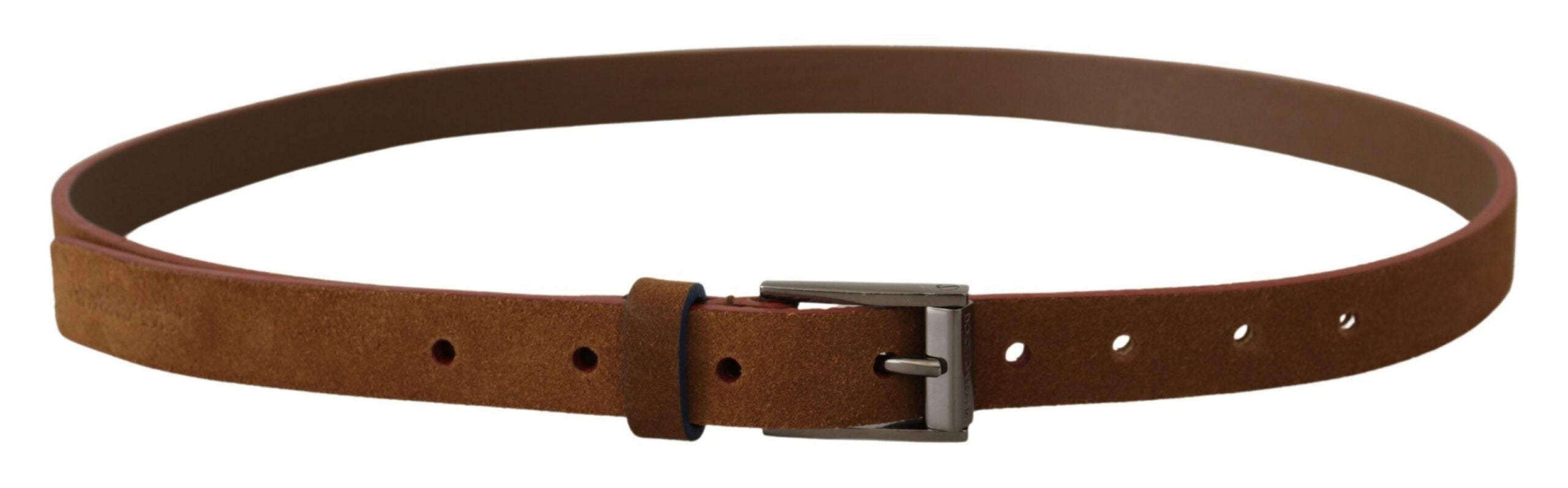 Ceinture en daim Dolce &amp; Gabbana Chic avec boucle gravée avec logo