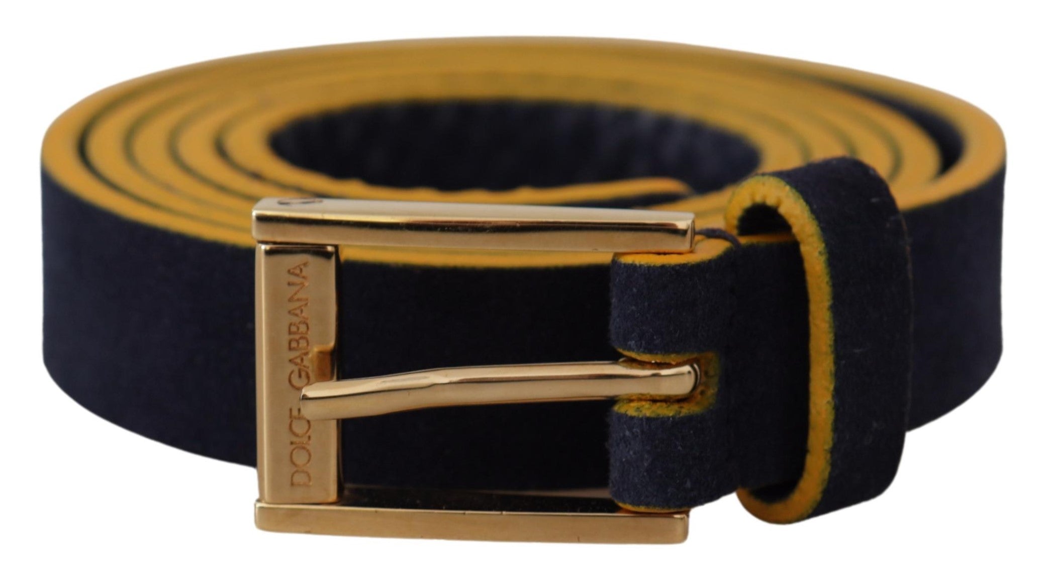 Dolce &amp; Gabbana Chic Ceinture à boucle avec logo en daim bleu