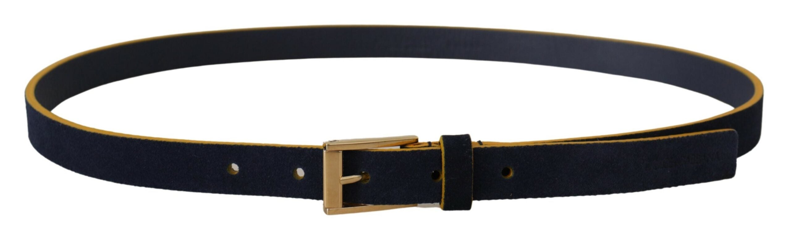 Dolce &amp; Gabbana Chic Ceinture à boucle avec logo en daim bleu